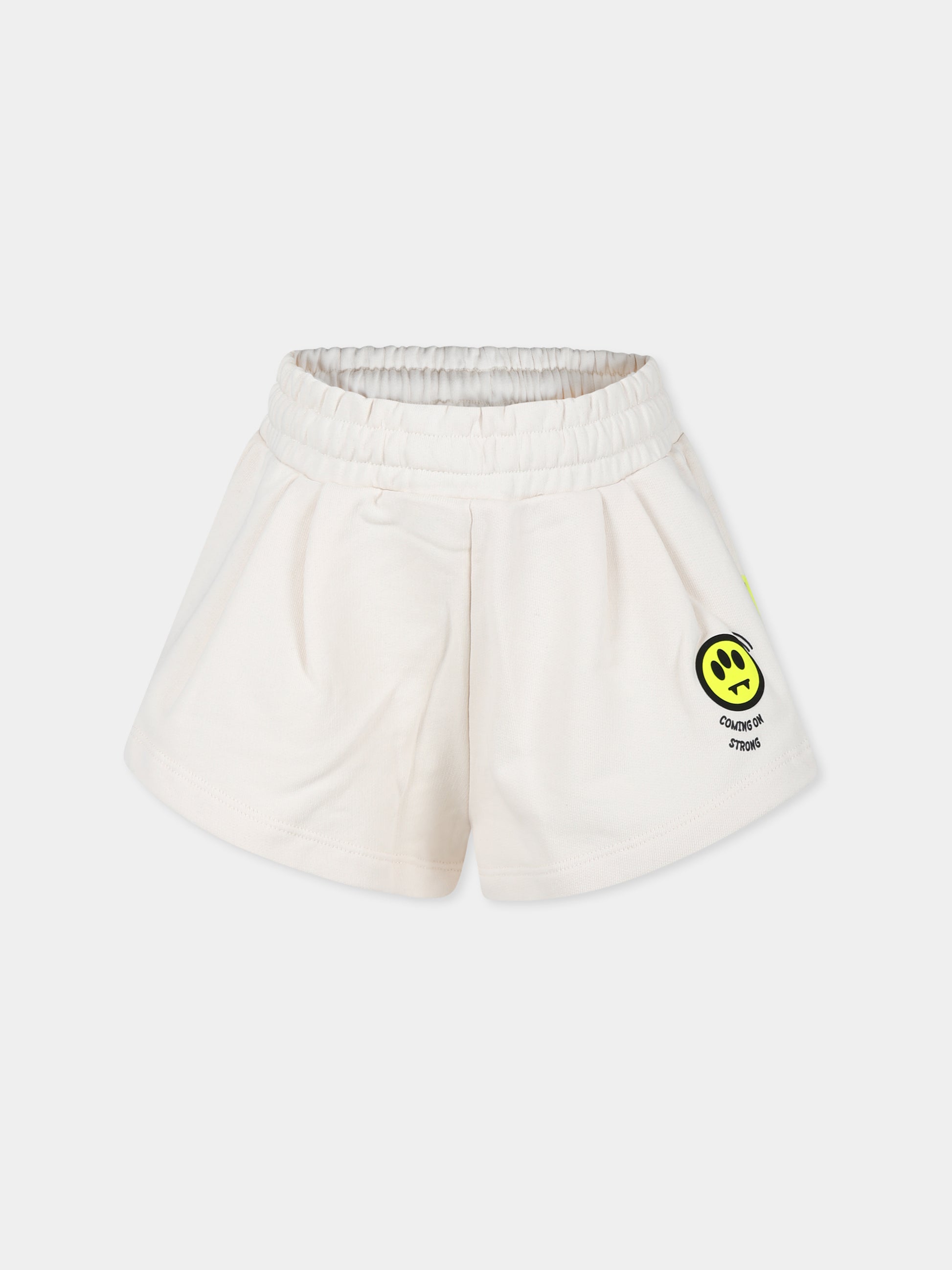 Shorts avorio per bambina con smile,Barrow,S4BKJGSH110 013