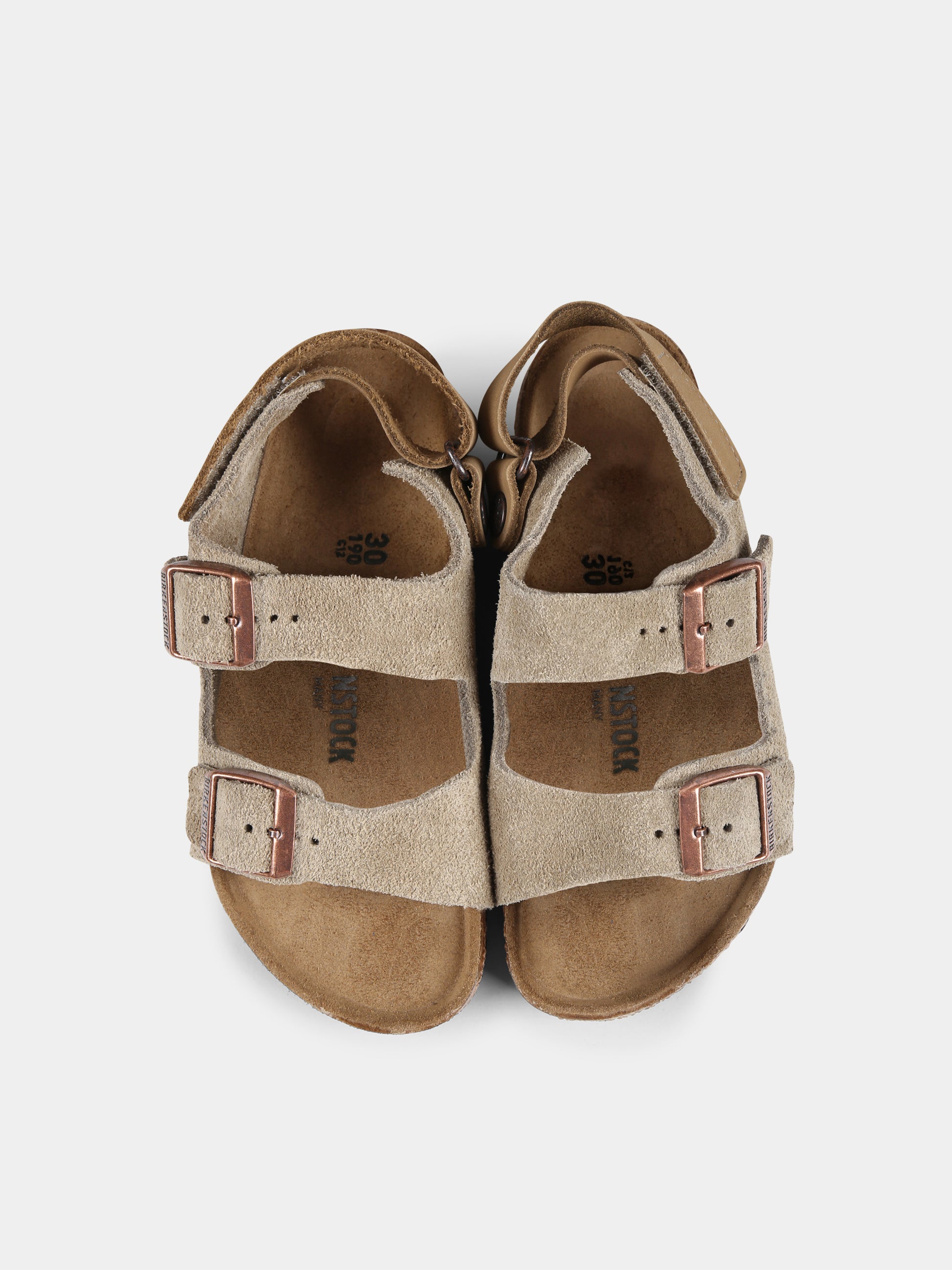 Sandali beige Milano Kids per bamini con logo,Birkenstock,1029471 MILANO
