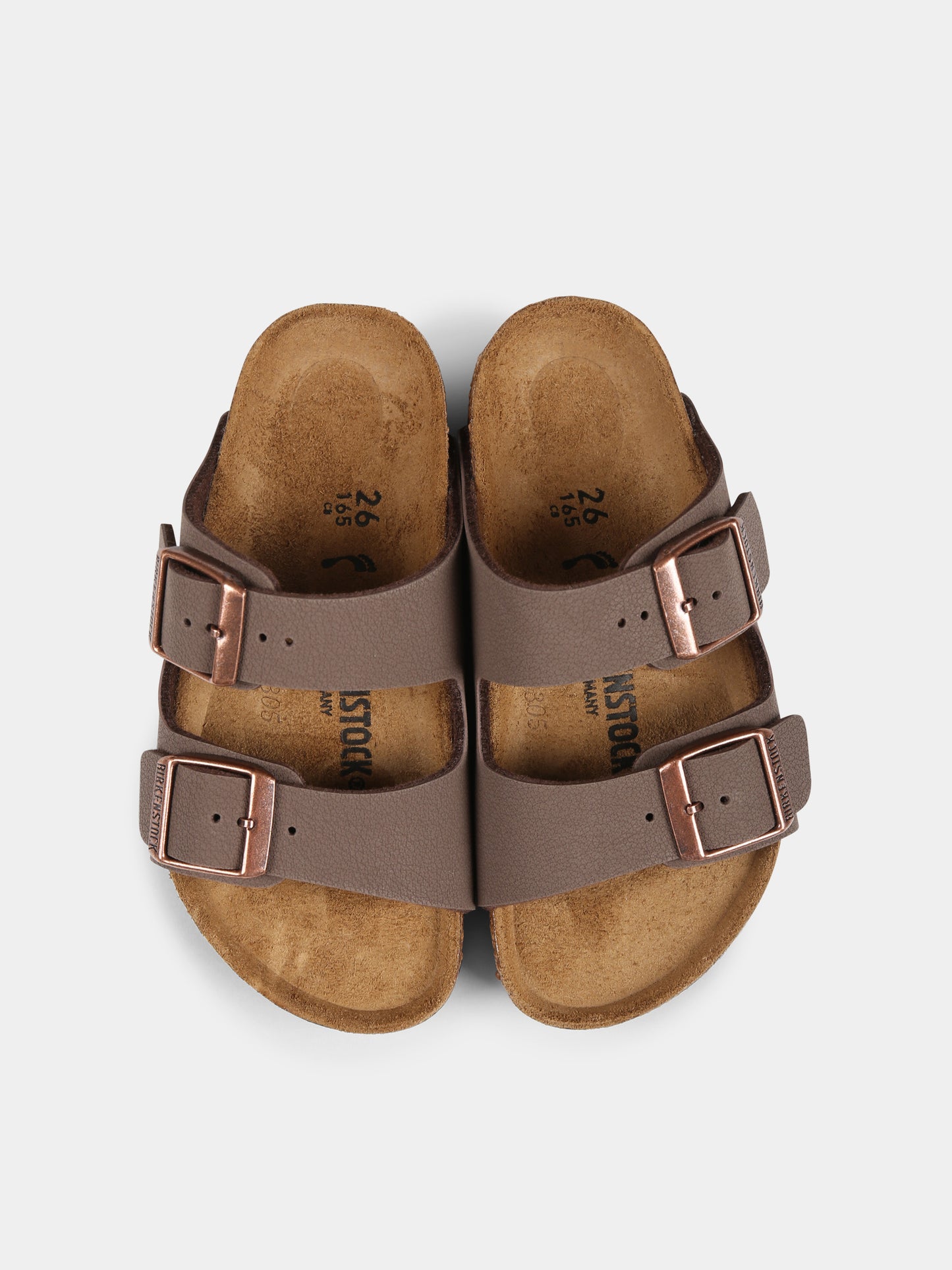 Sandali marroni Ariziona Kids per bambini con logo,Birkenstock,552893 ARIZONA