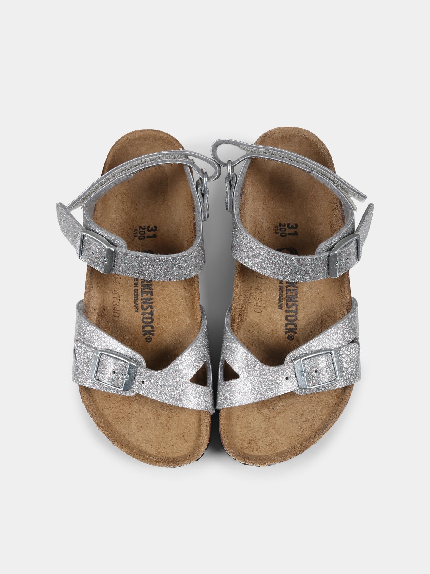 Sandali Rio argento per bambina,Birkenstock,1029477 RIO
