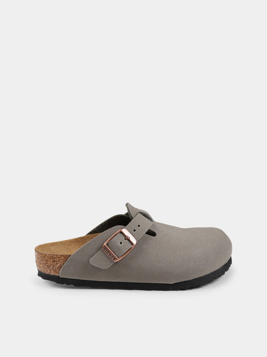 Sabot verdi Boston Kids per bambini con logo nero,Birkenstock,1029357 BOSTON