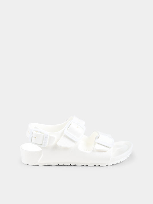 Sandali bianchi Milano EVA Kids per bambini con logo,Birkenstock,1019458 MILANO GOMMA