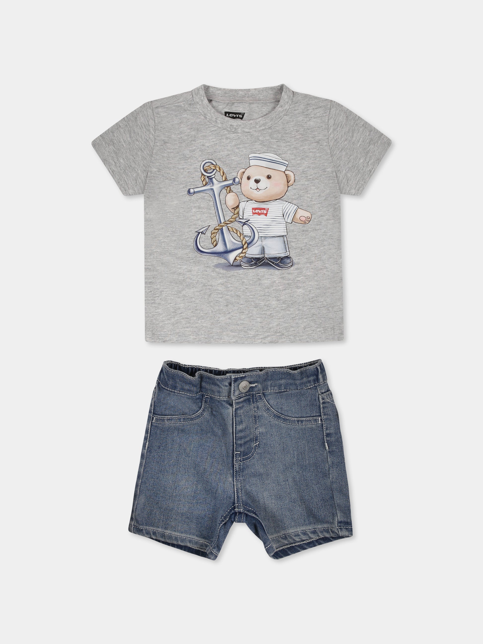 Completo multicolor per neonato con orsetto,Levi's Kids,M693 G2H