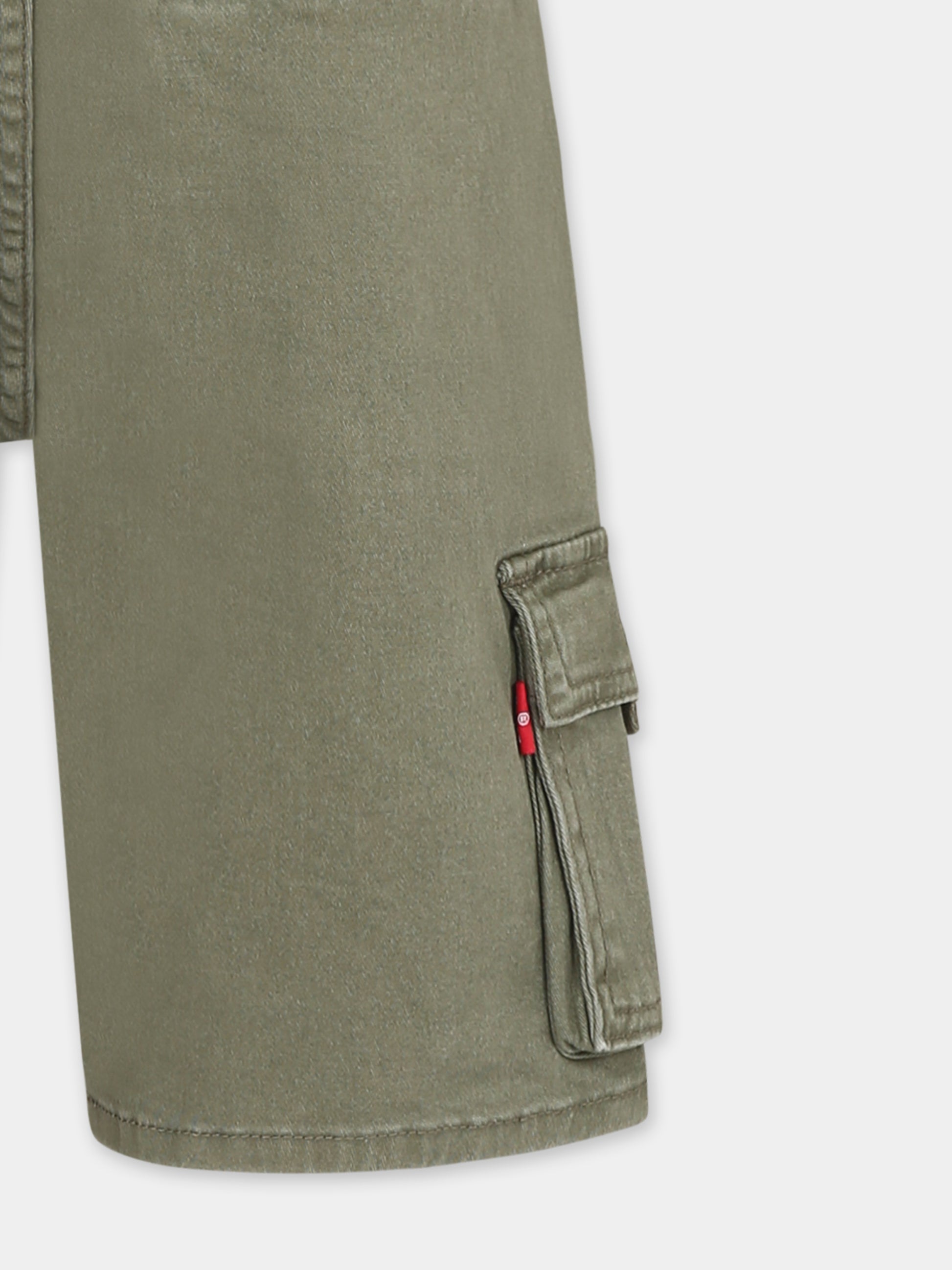 Shorts verdi per bambino,Levi's Kids,M381 EHF