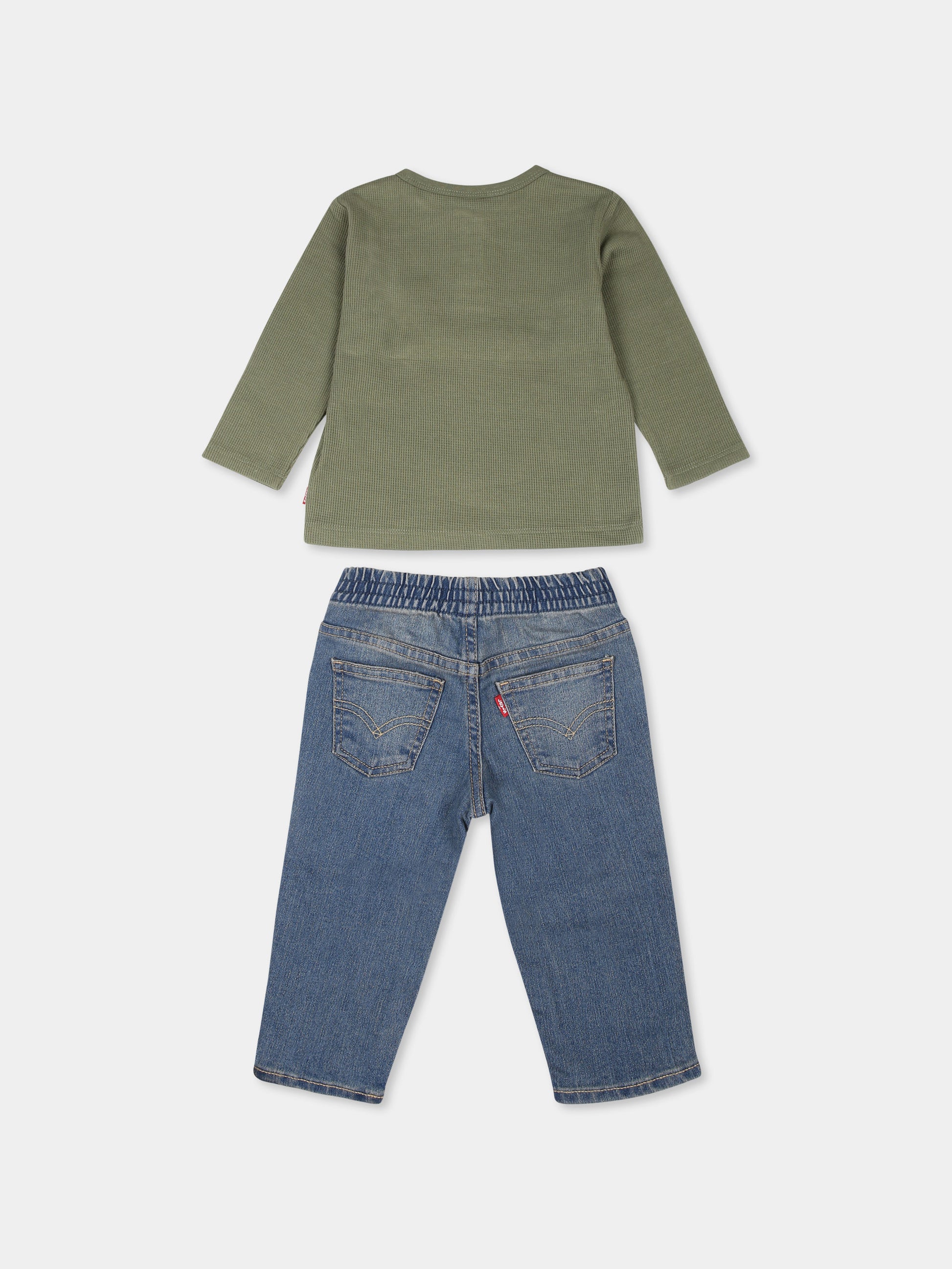 Completo verde per neonati con logo,Levi's Kids,23WLK6EJ096 E6U