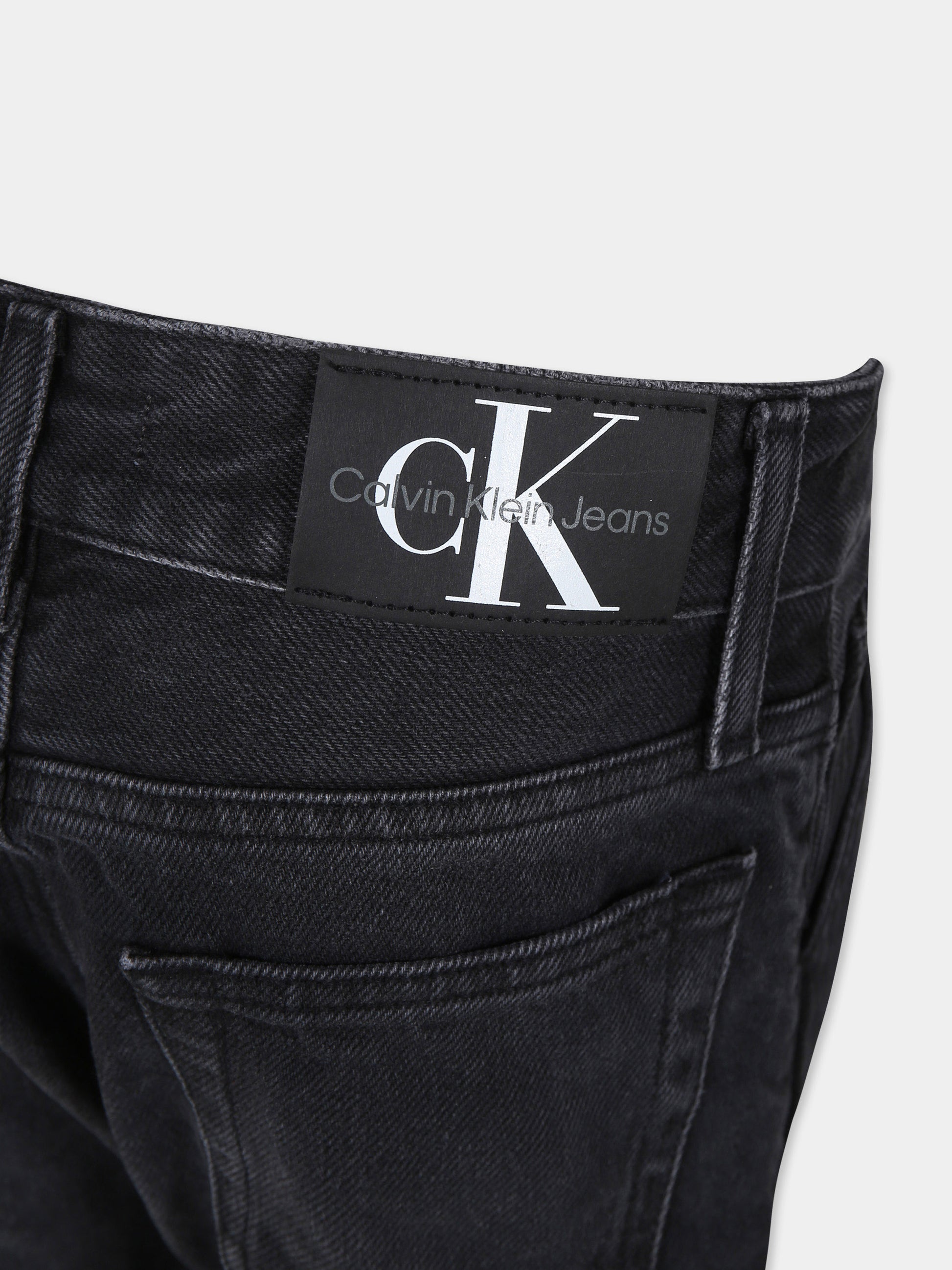 Jeans neri per bambino con logo,Calvin Klein Kids,23FCKIB0IB01908 1BY