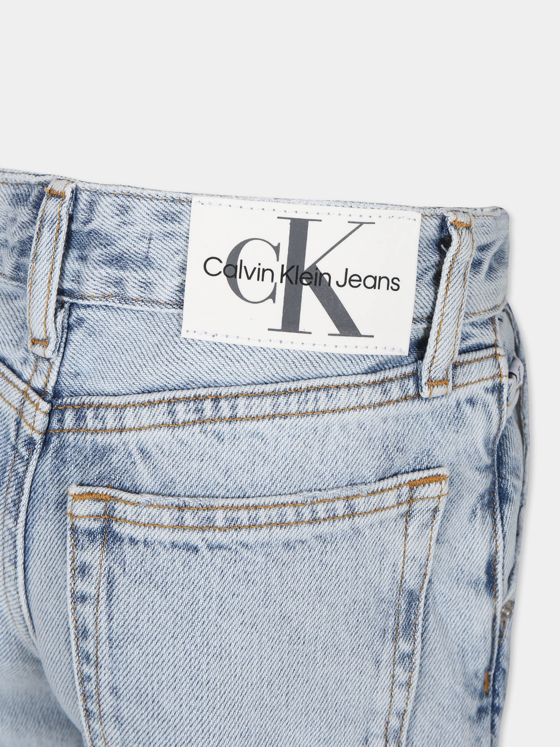 Jeans blu per bambino con logo,Calvin Klein Kids,24SCKIB0IB01994J 1AA