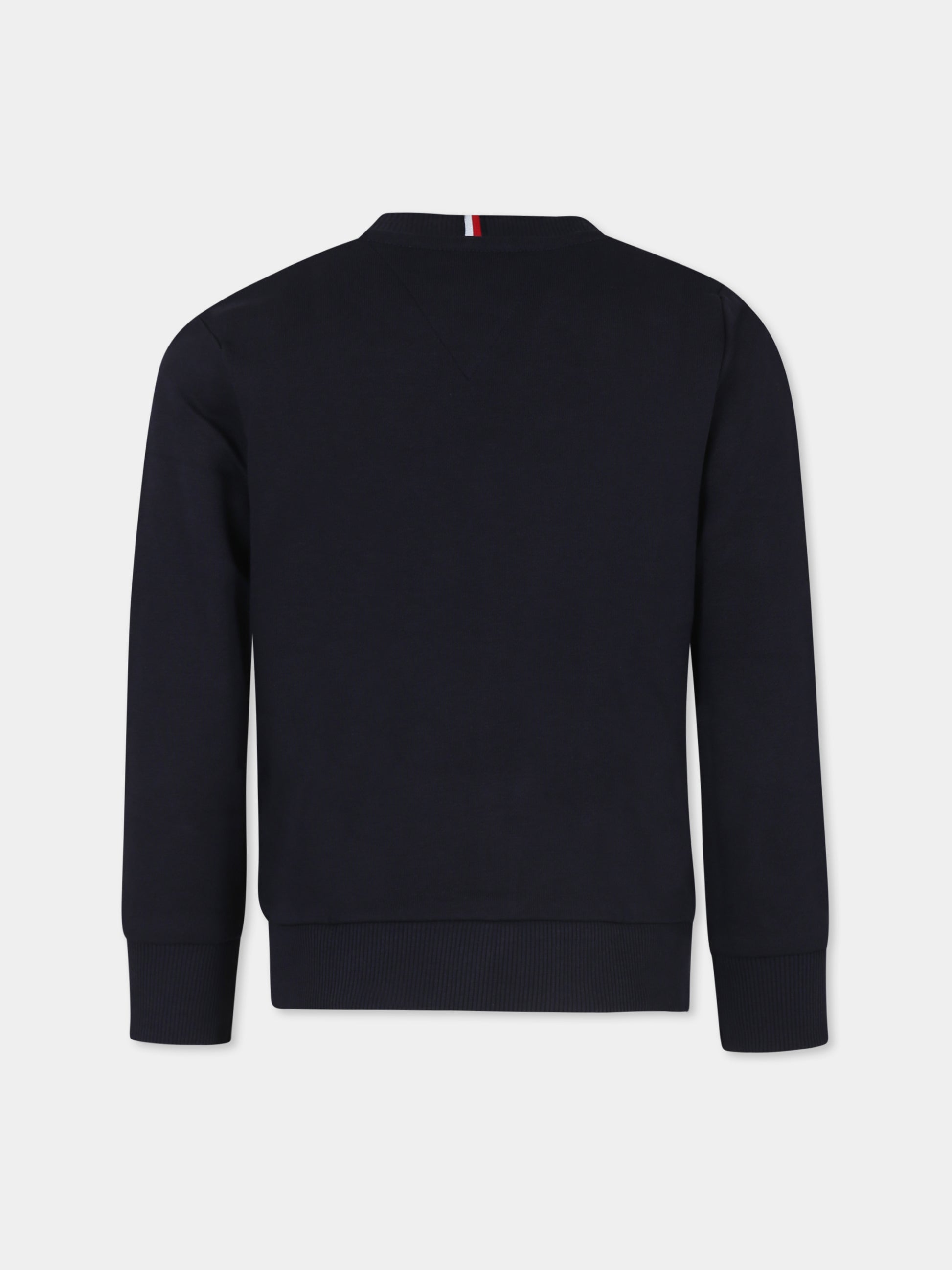 Felpa blu per bambino con logo,Tommy Hilfiger Junior,24STHKB0KB09000 DW5