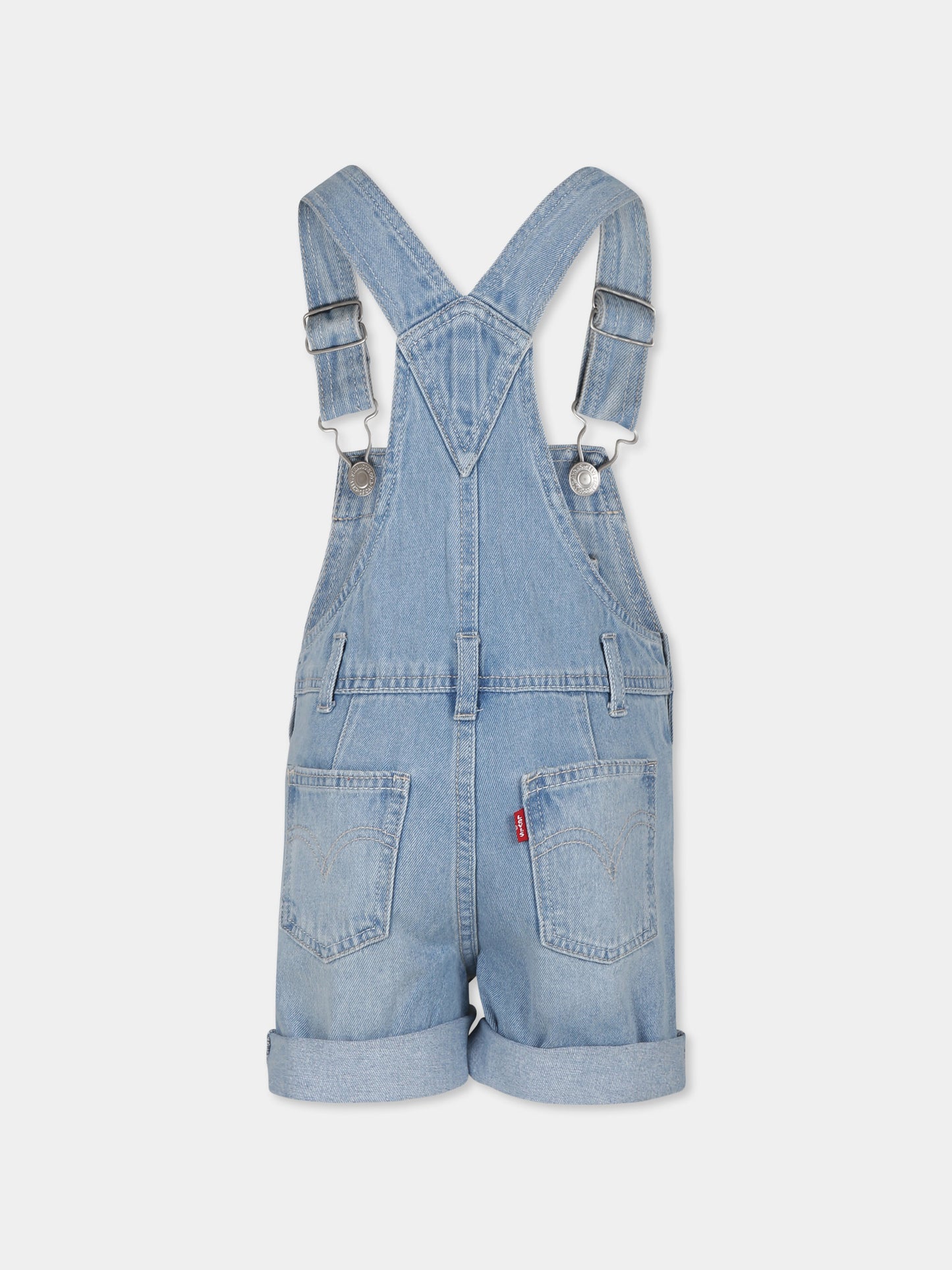 Salopette blu per bambina con logo,Levi's Kids,24SLK3EH030 L8H