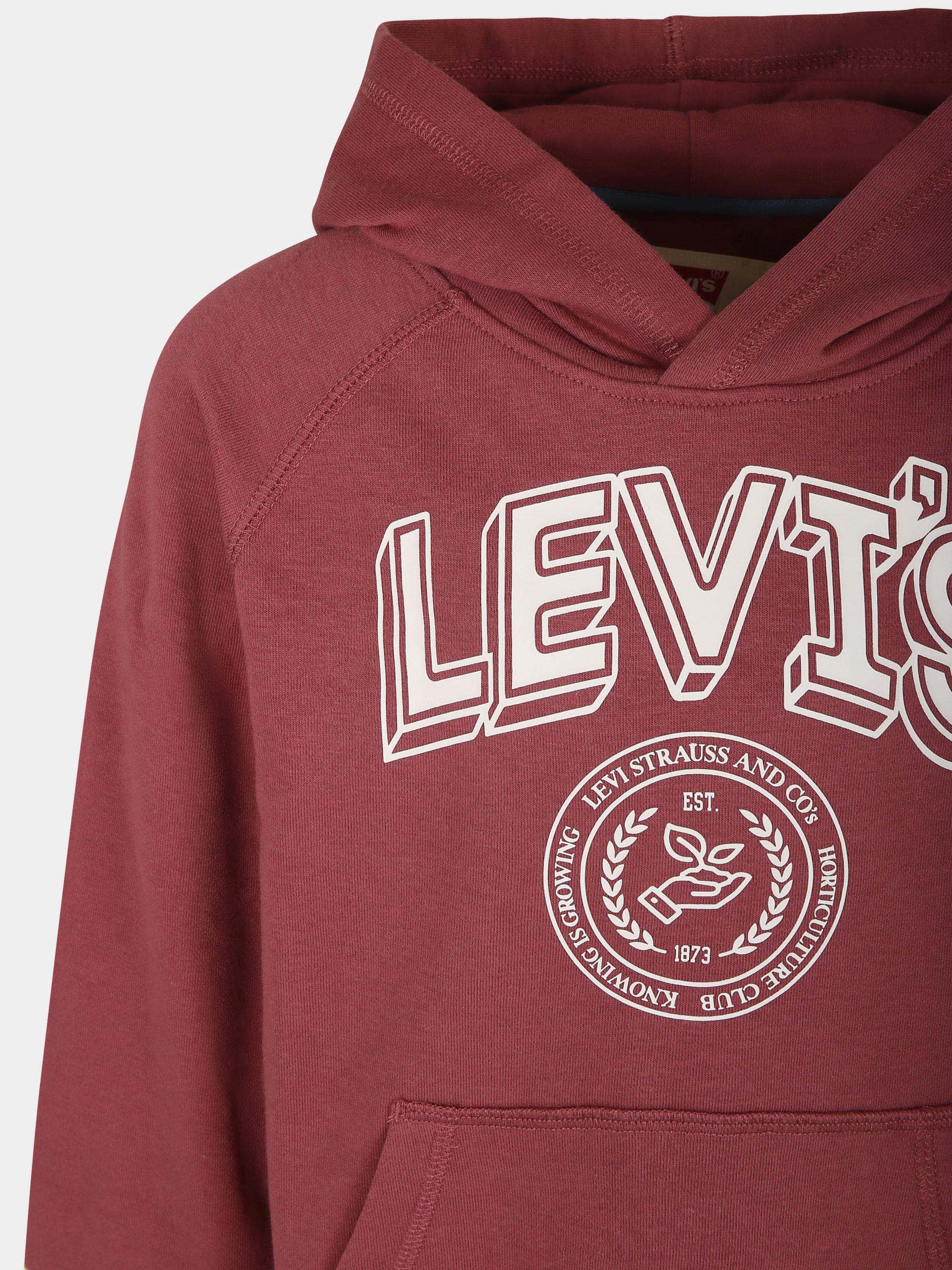 Felpa rossa per bambino con logo,Levi's Kids,24S9EK266 R90