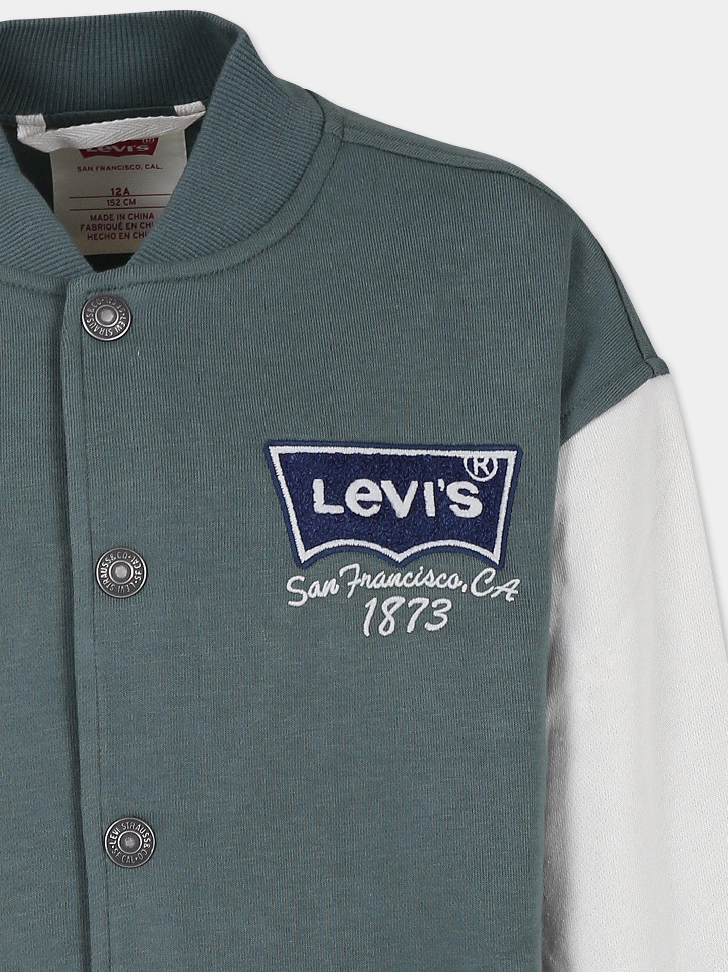 Bomber verde per bambino con logo,Levi's Kids,24SLK9EK811 EFX