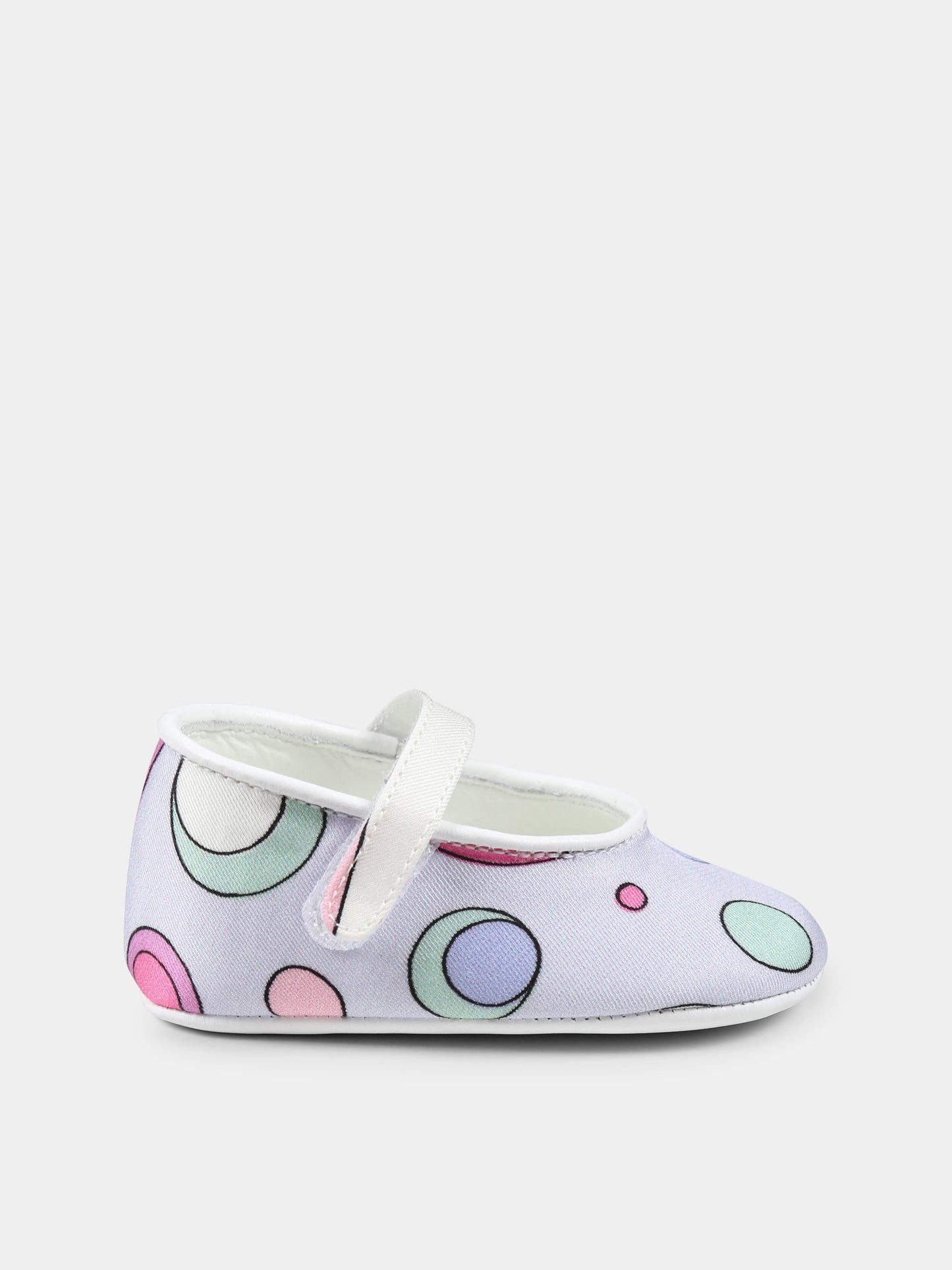 Occhi di bue multicolor per neonata con stampa marmo,Emilio Pucci Junior,PW0056 K0228 511MC