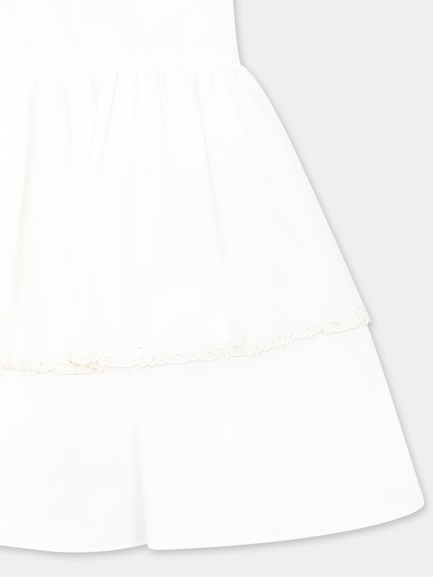 Vestito bianco per neonata con logo,Simonetta,SW1012 P0518 100BC