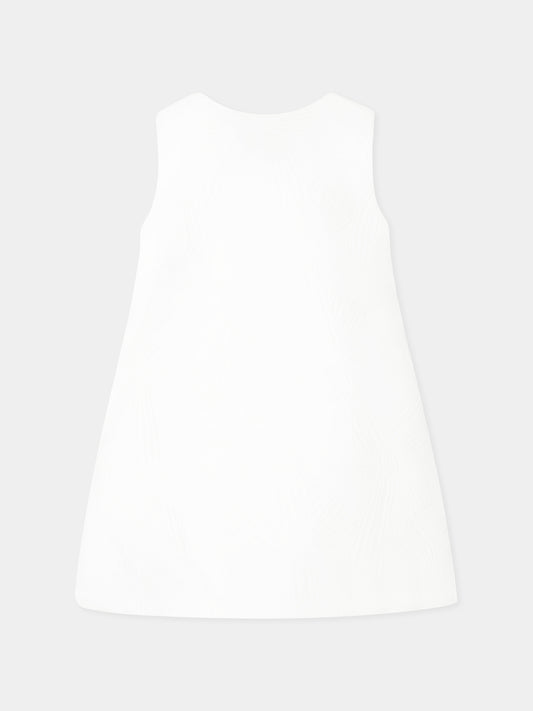 Vestito bianco per bambina con fiocchi all over,Simonetta,SW1A82 U0207 101BC