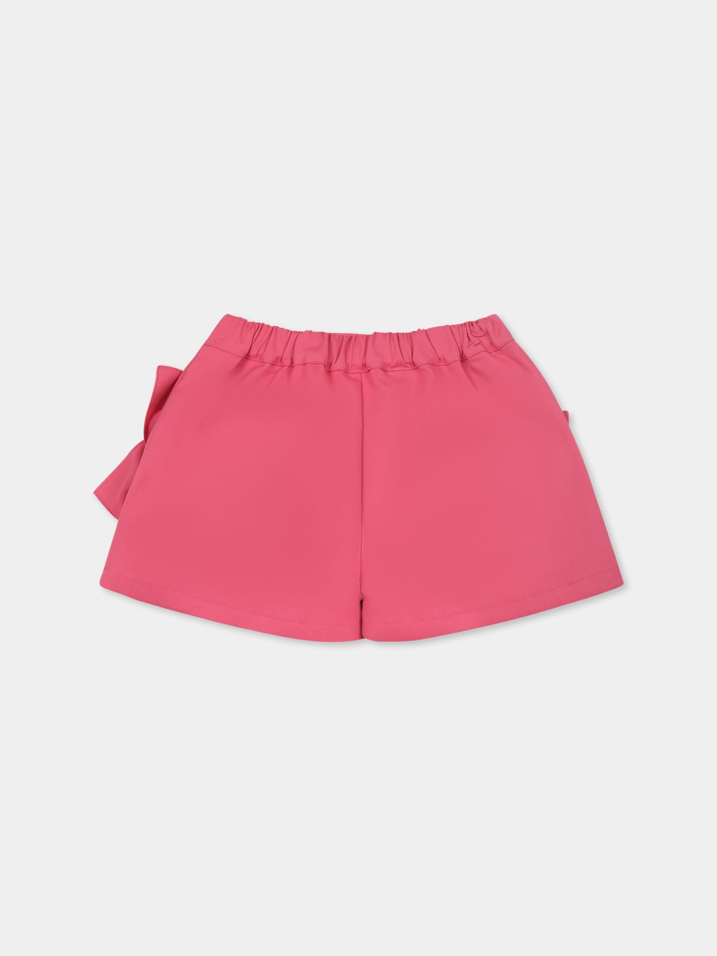 Shorts fucsia per bambina con fiocchi,Simonetta,SW6039 S0201 51F