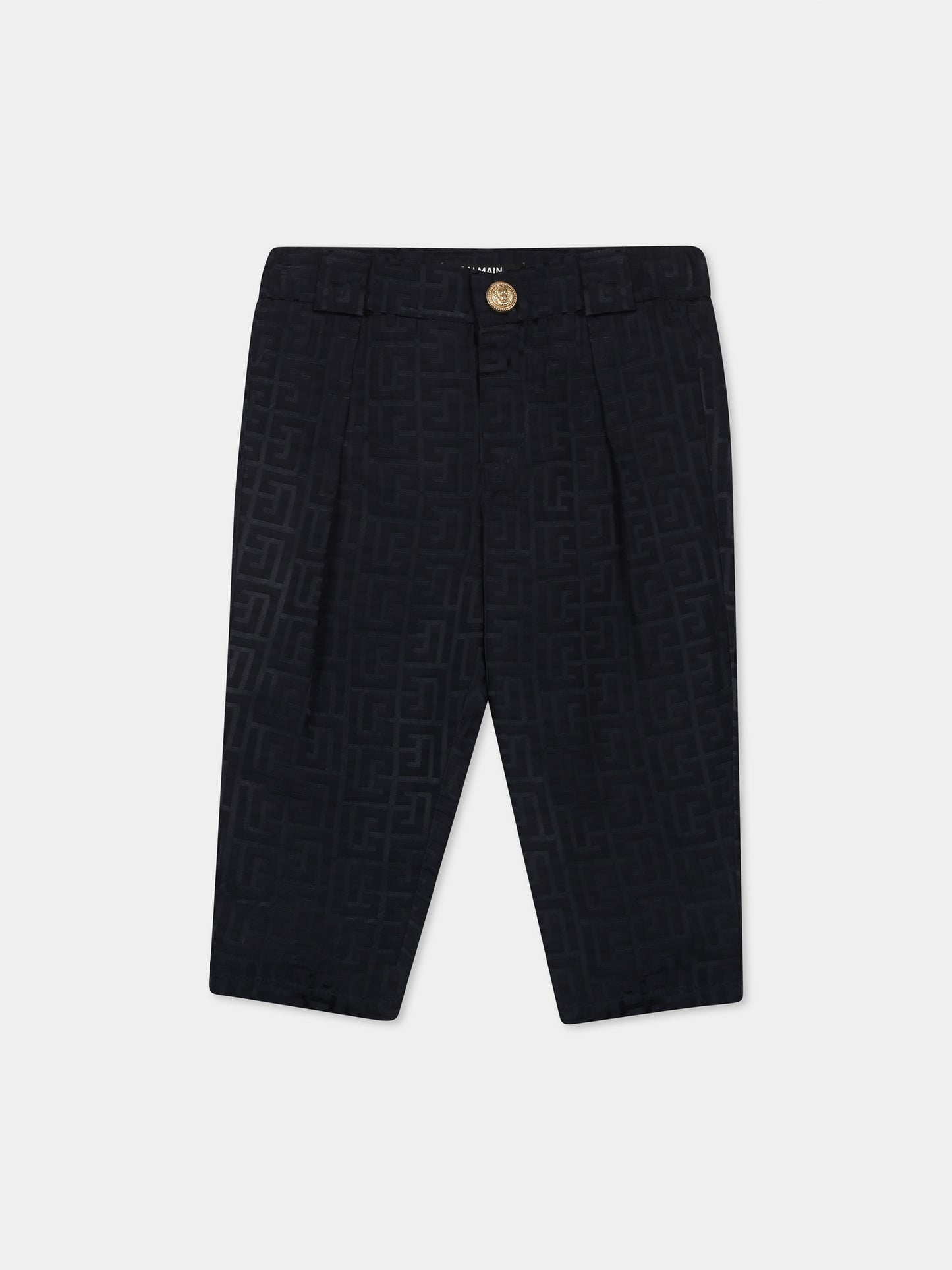 Blue trousers for baby boy with maze