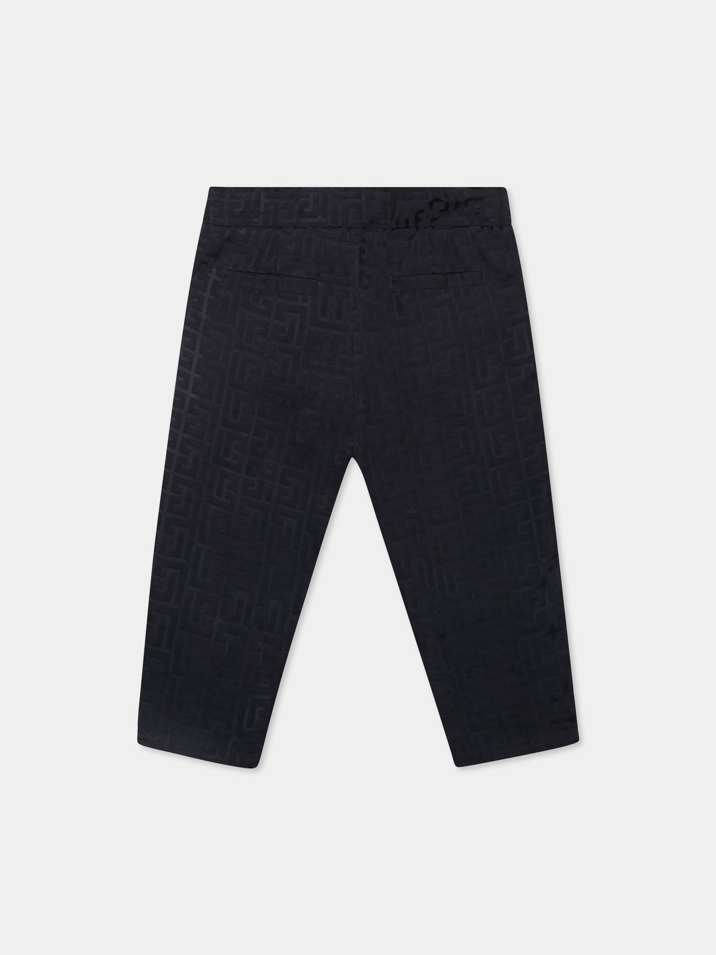 Blue trousers for baby boy with maze