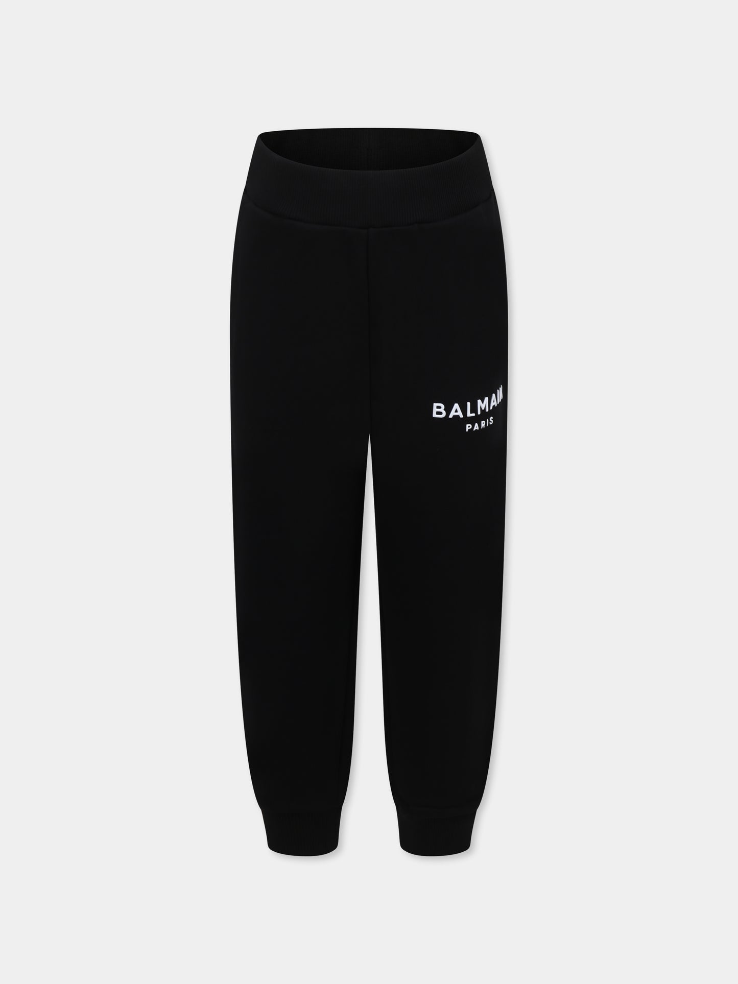 Pantaloni neri per bambini con logo,Balmain Kids,BW6Q70 Z0081 930BC