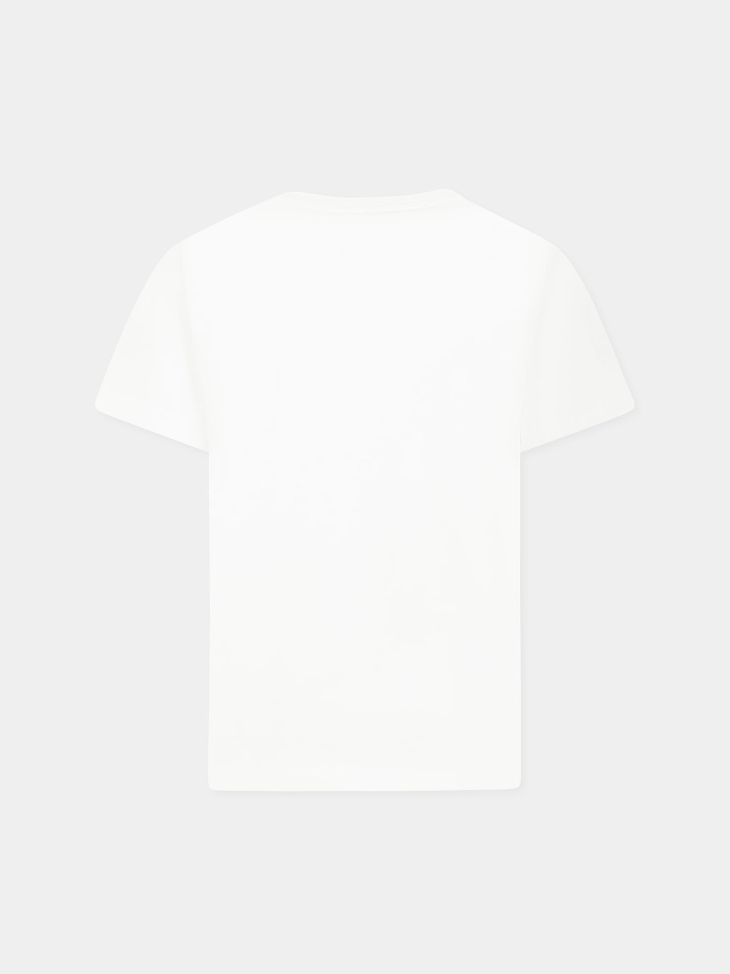 White t-shirt for girl with golden logo