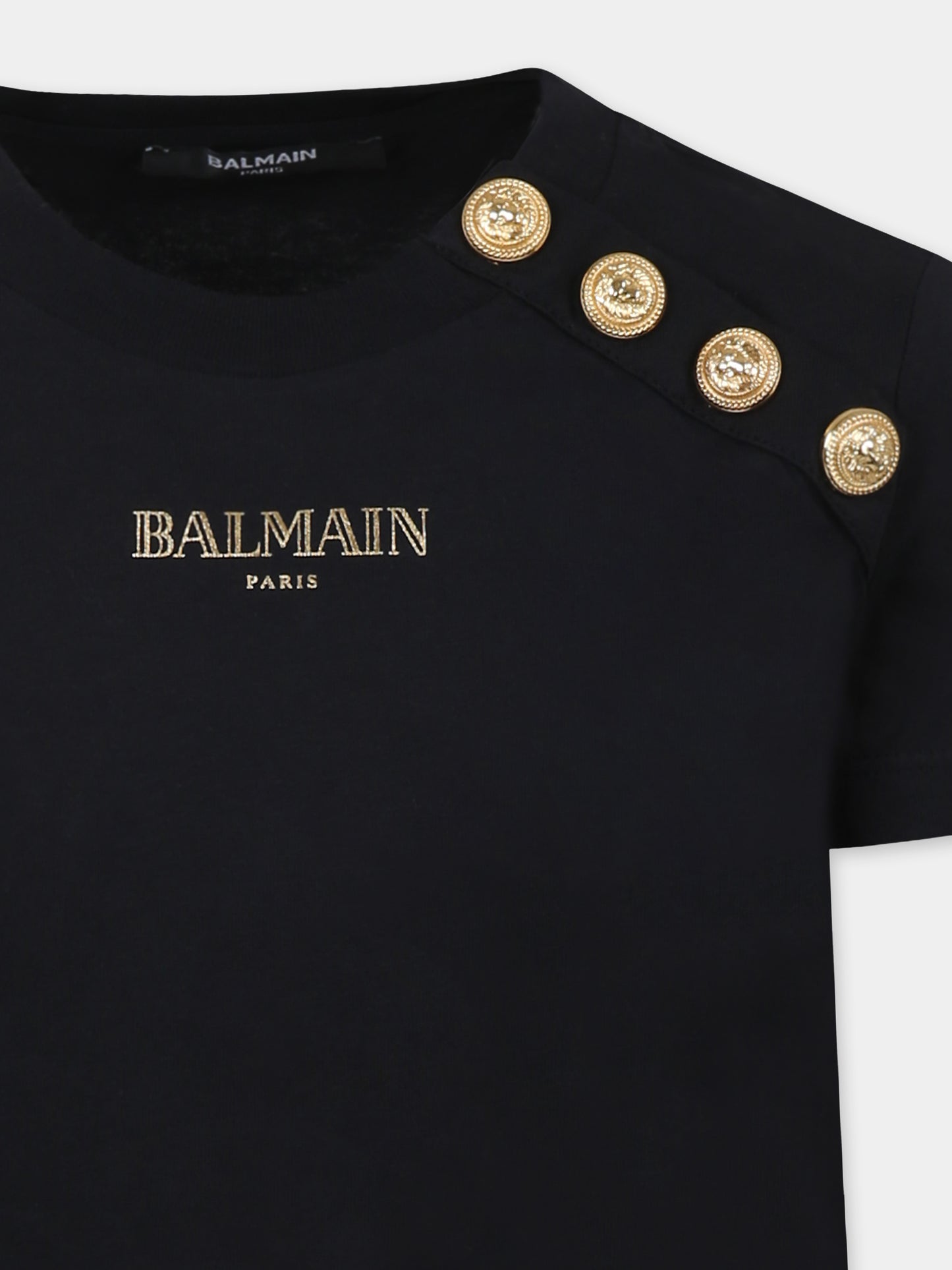 Black t-shirt for girl with logo