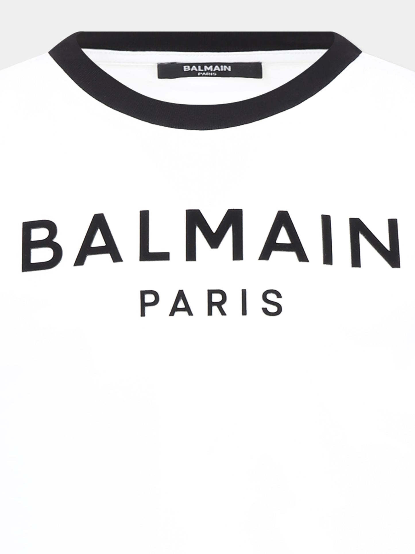 T-shirt bianca per bambini con logo,Balmain Kids,BW8Q31 Z0082 100NE