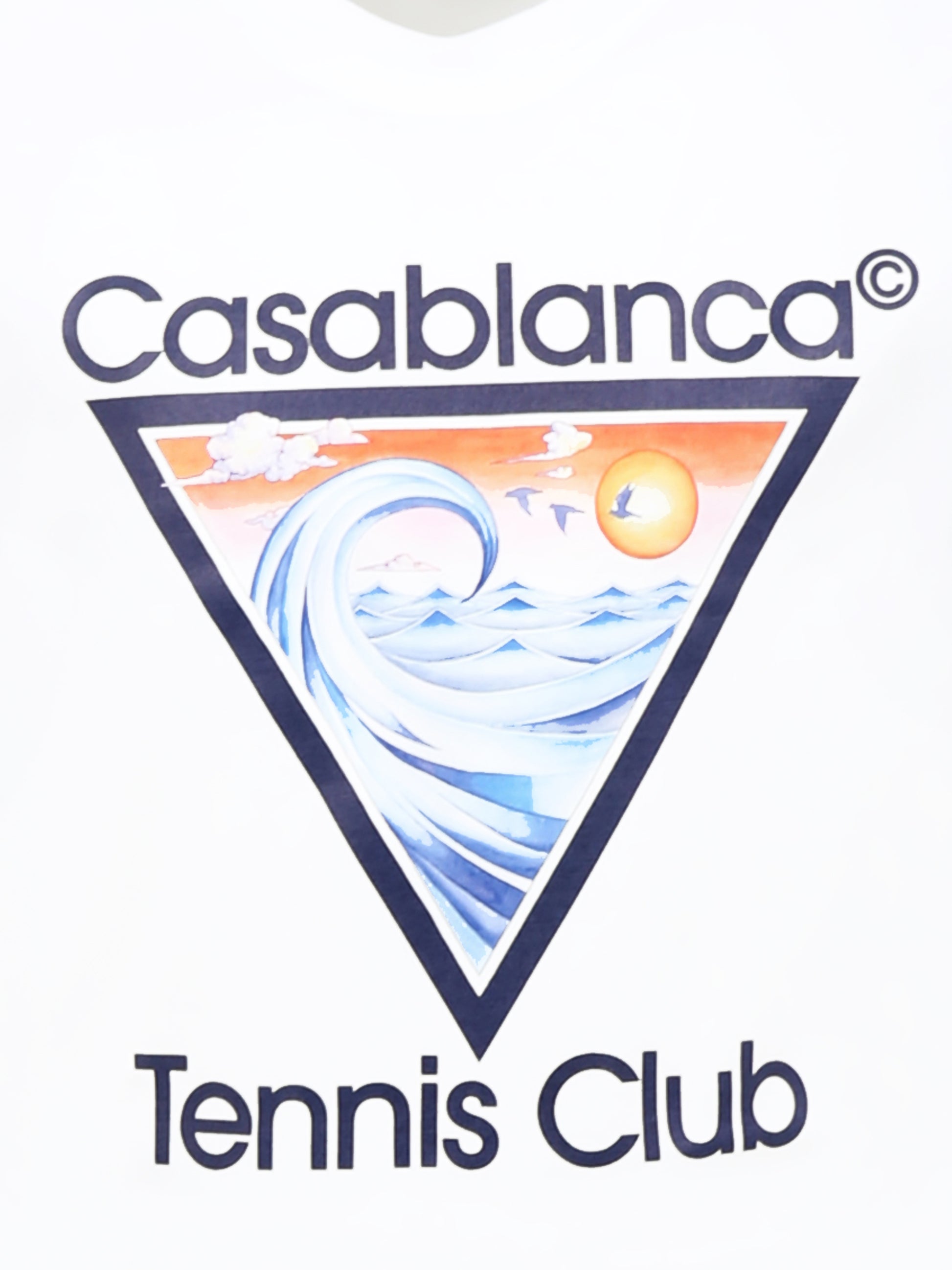 T-shirt bianca per bambini con stampa Tennis Club,Casablanca,KS25 JTS 038 02 EX