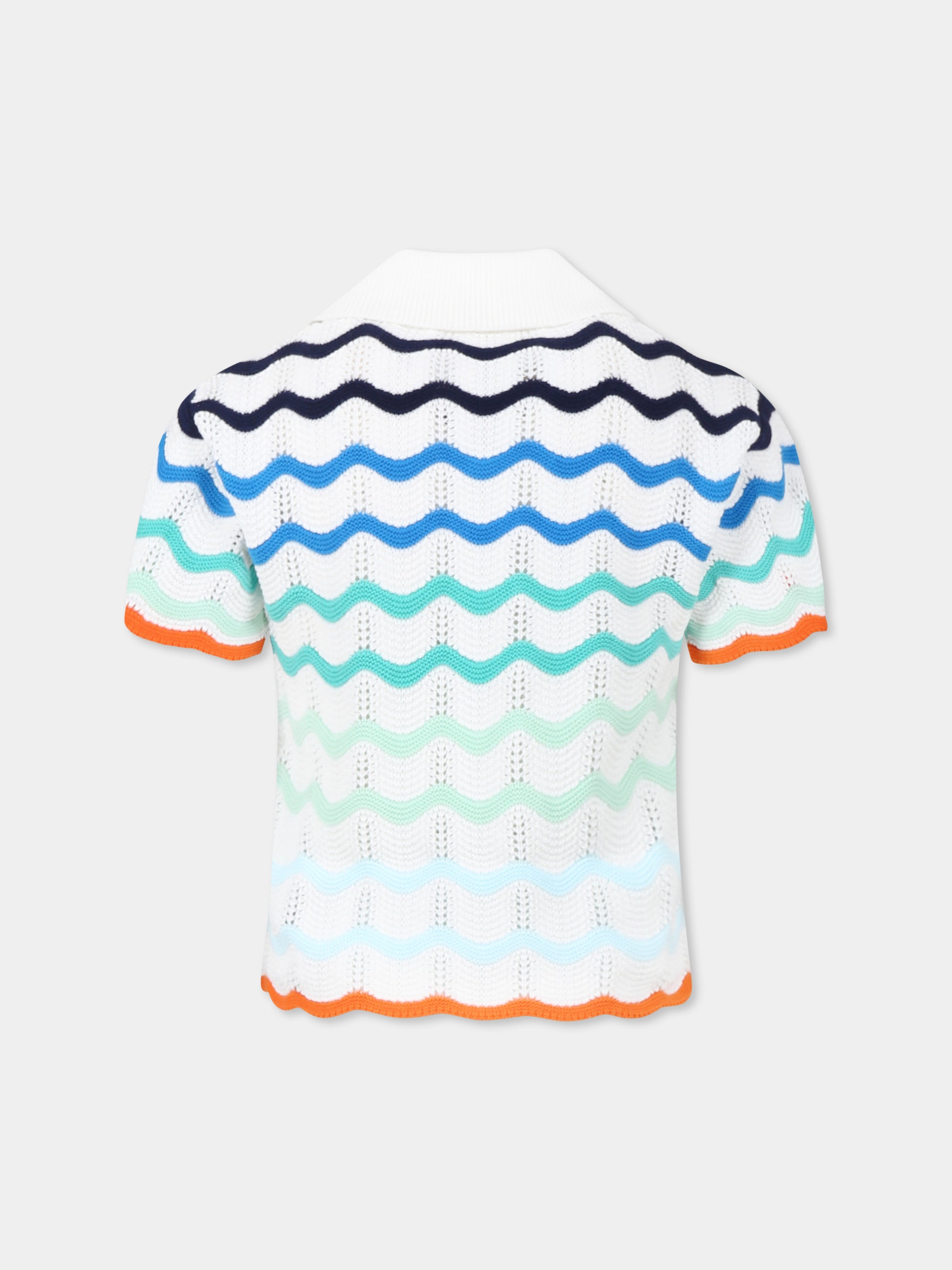 Cardigan multicolor per bambini con logo,Casablanca,KS25 KW 969 01 EX