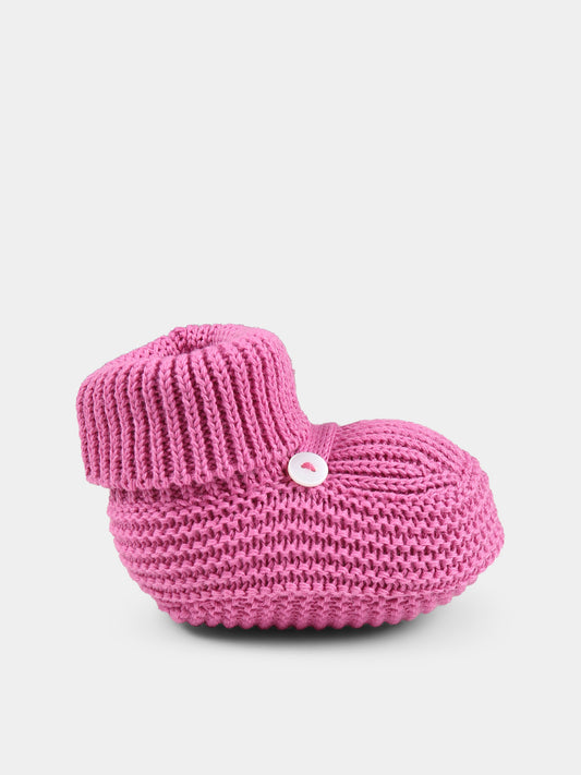 Babbucce fucsia per neonata,Little Bear,1137 PEONIA