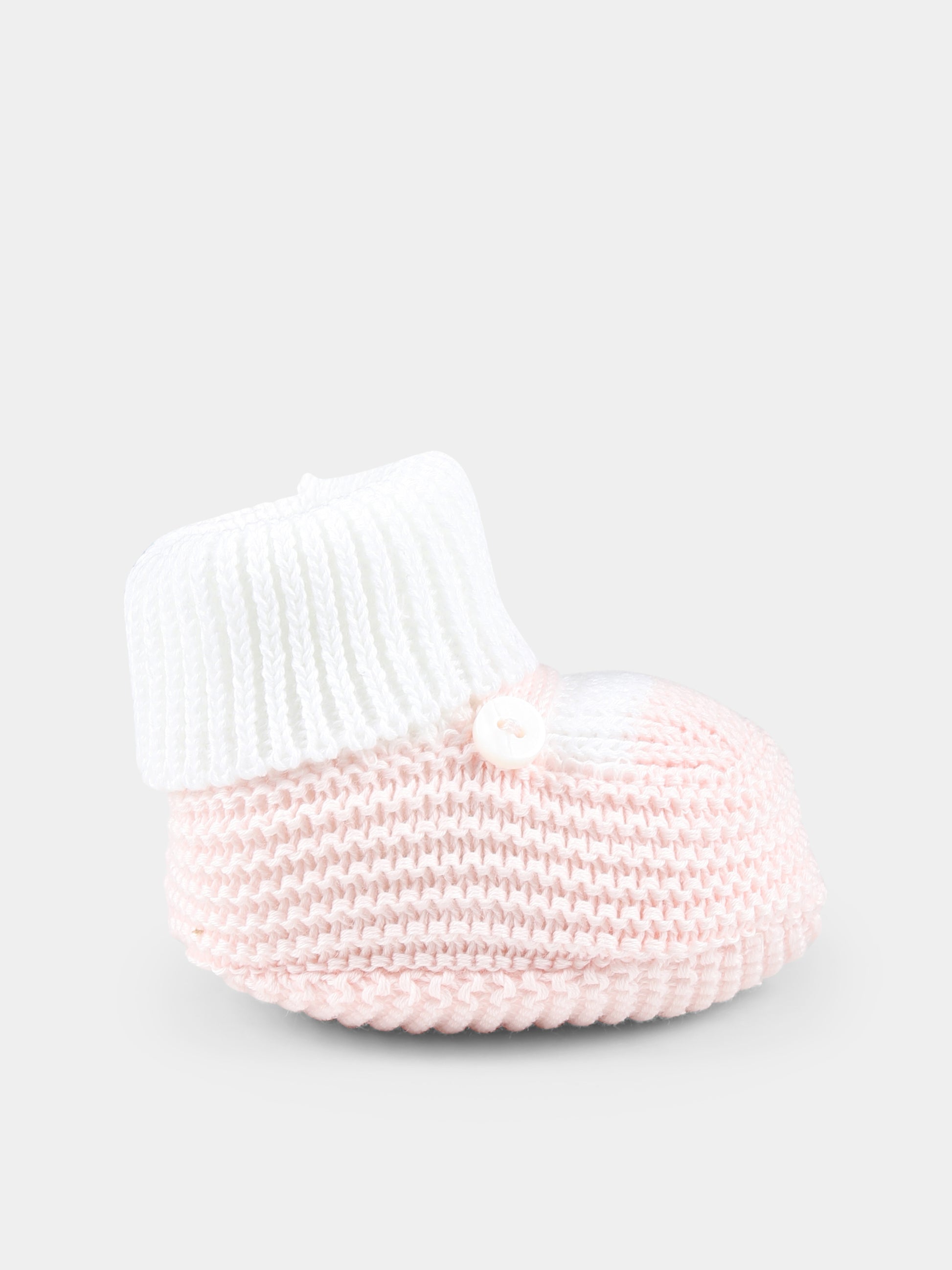 Babbucce rosa per neonata,Little Bear,1137 BIANCO/CIPRIA