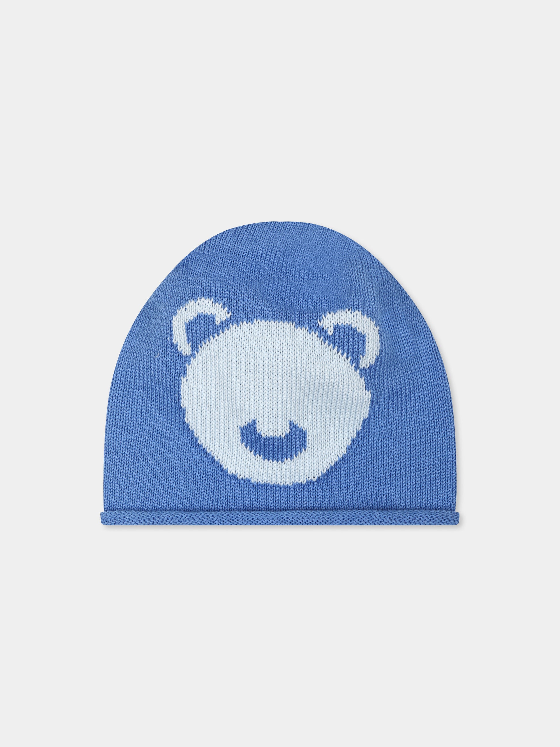 Cappello azzurro per neonato con orsetto,Little Bear,1104 AZZURRO/CIELO