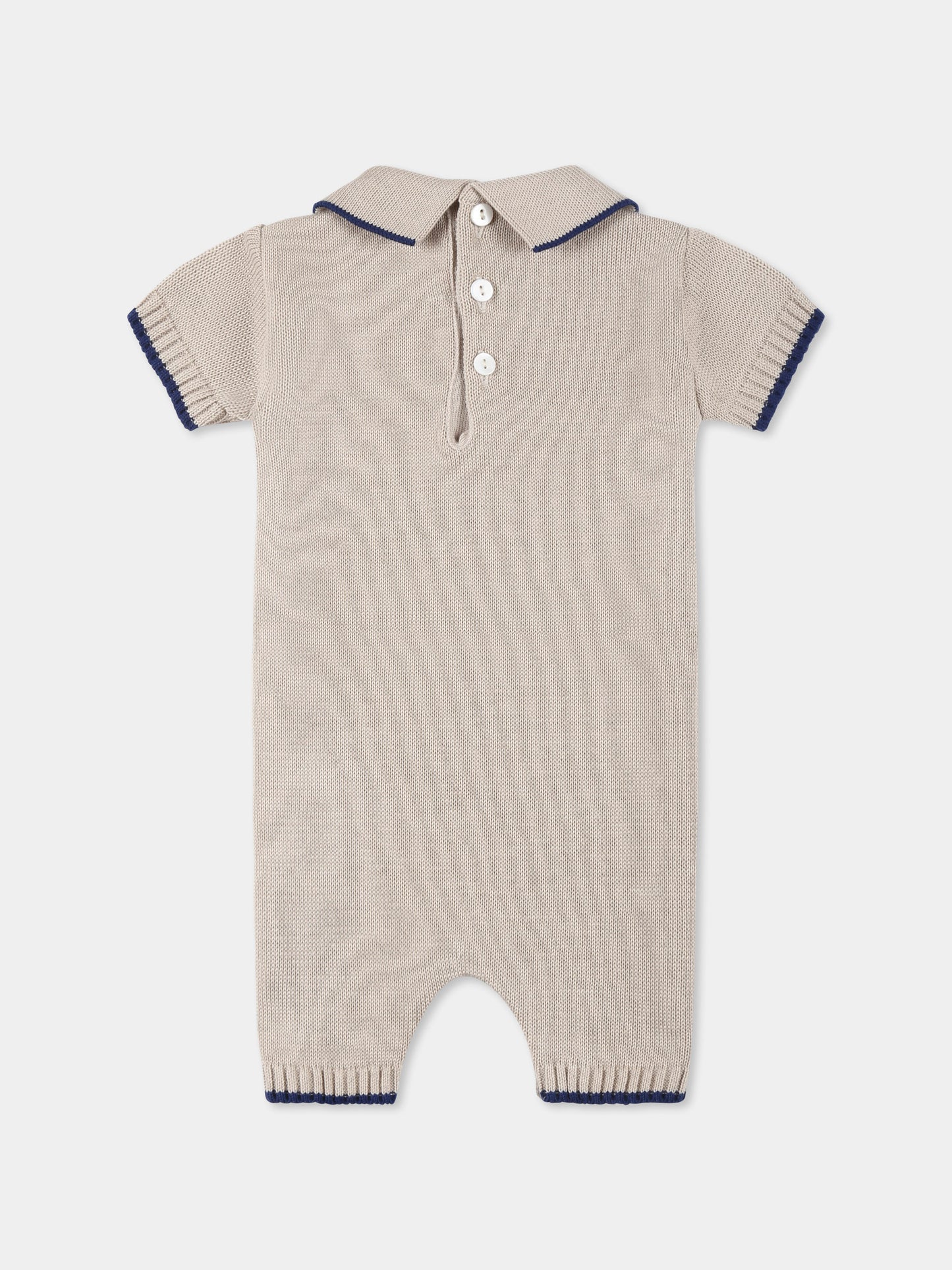 Pagliaccetto beige per neonato,Little Bear,1123  CORDA/BLU