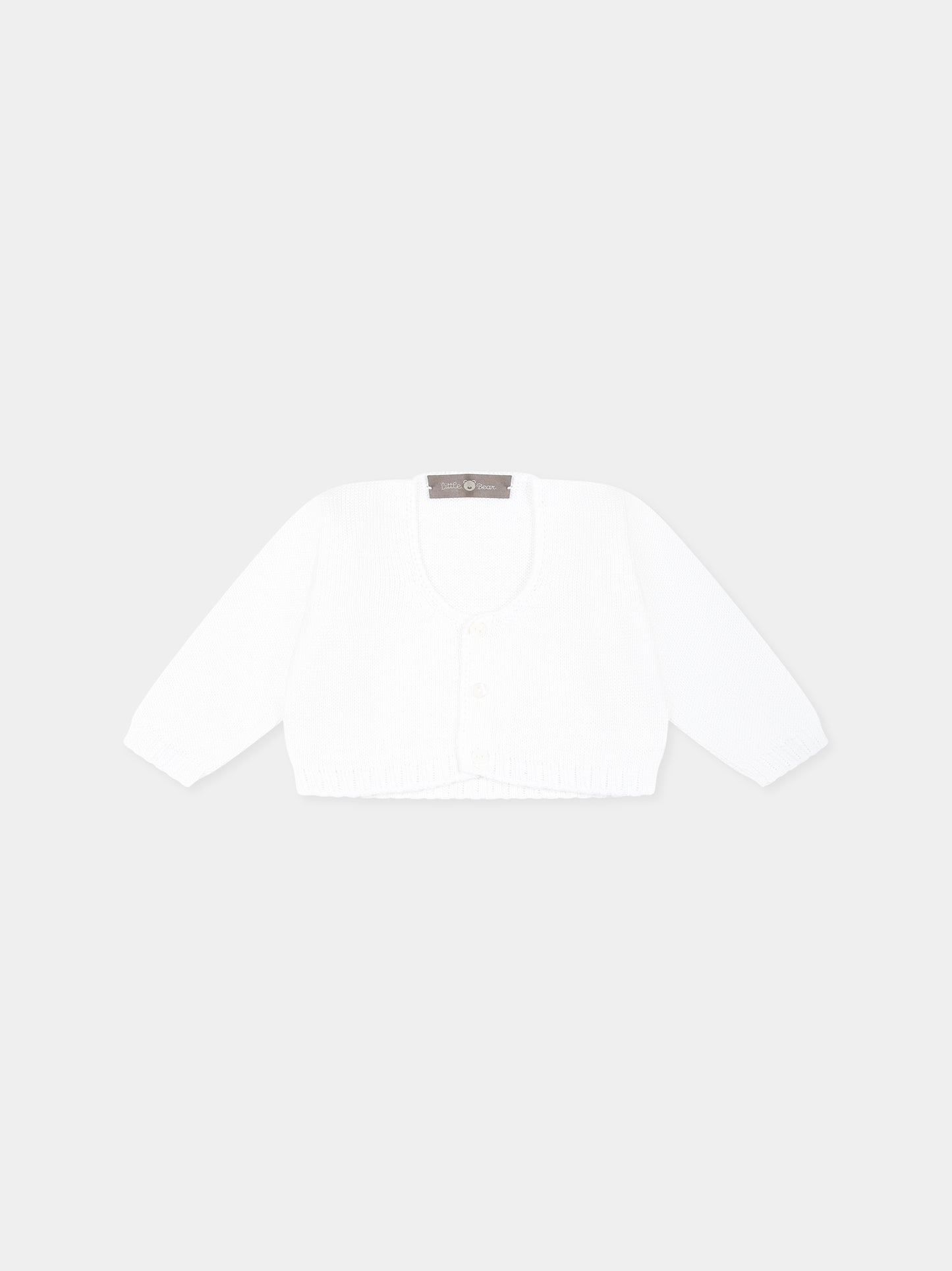 Cardigan bianco per neonati,Little Bear,1001 BIANCO