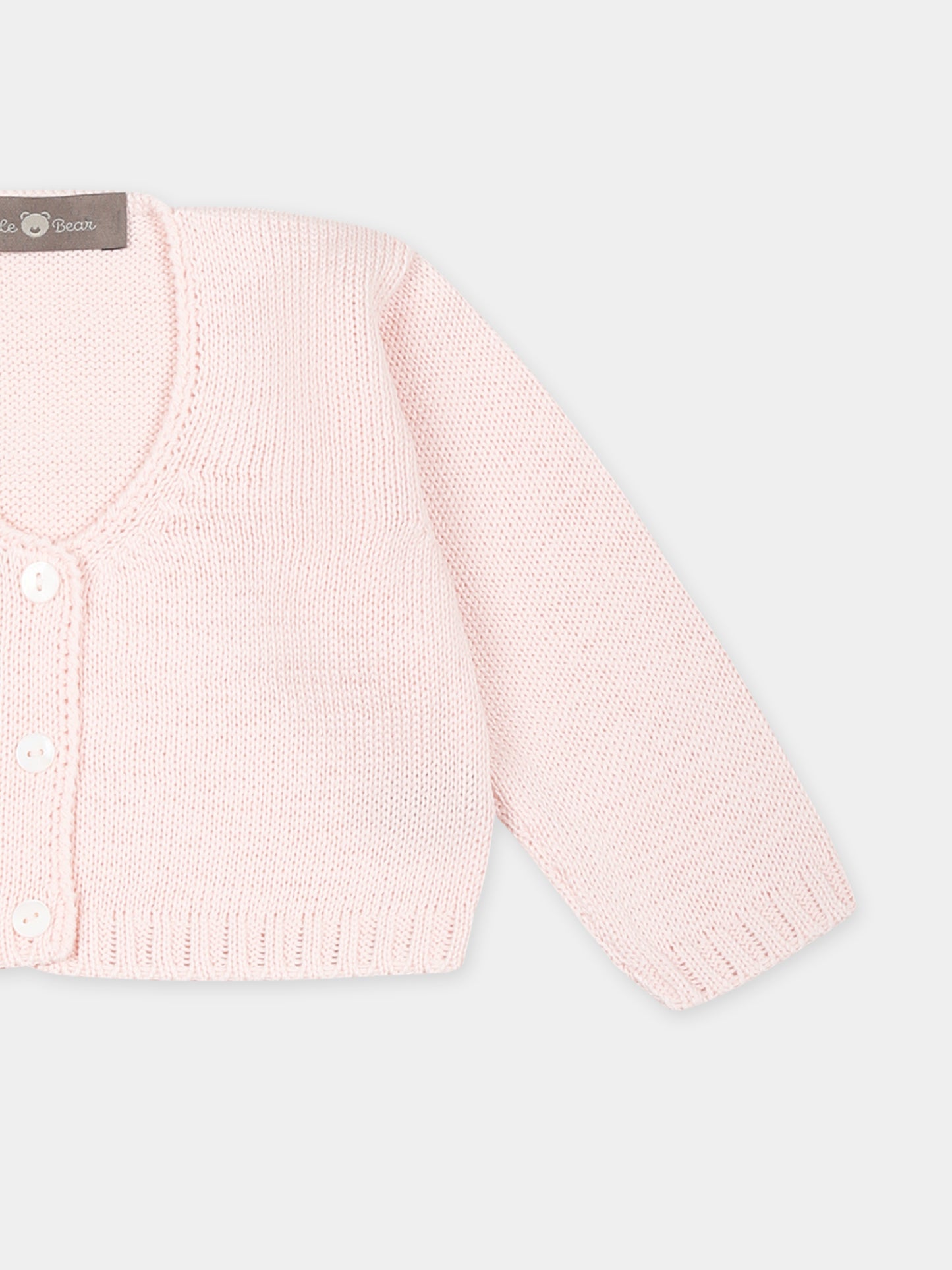 Pink cardigan for baby girl