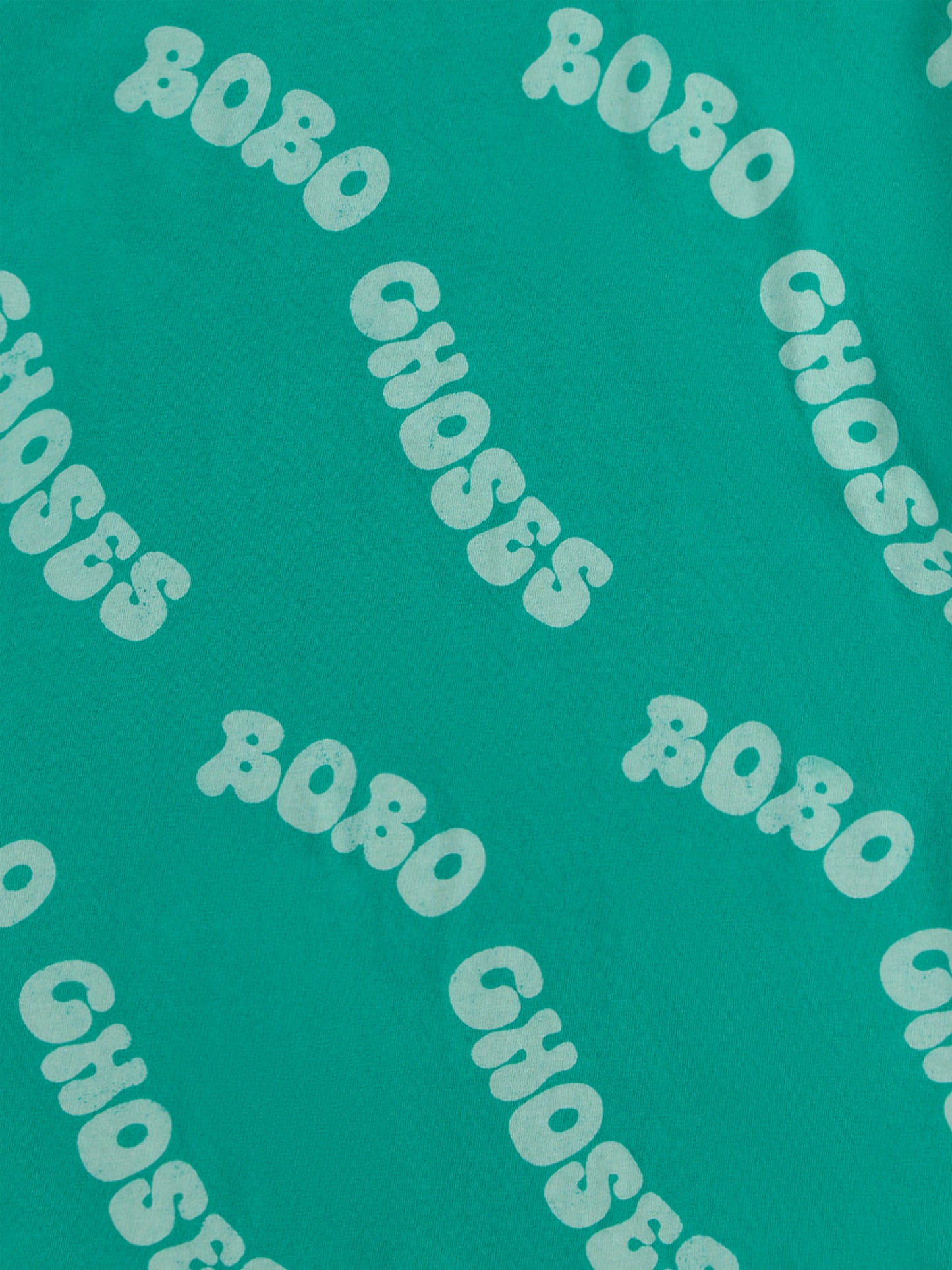 T-shirt verde per bambini con logo all over,Bobo Choses,B125AC005