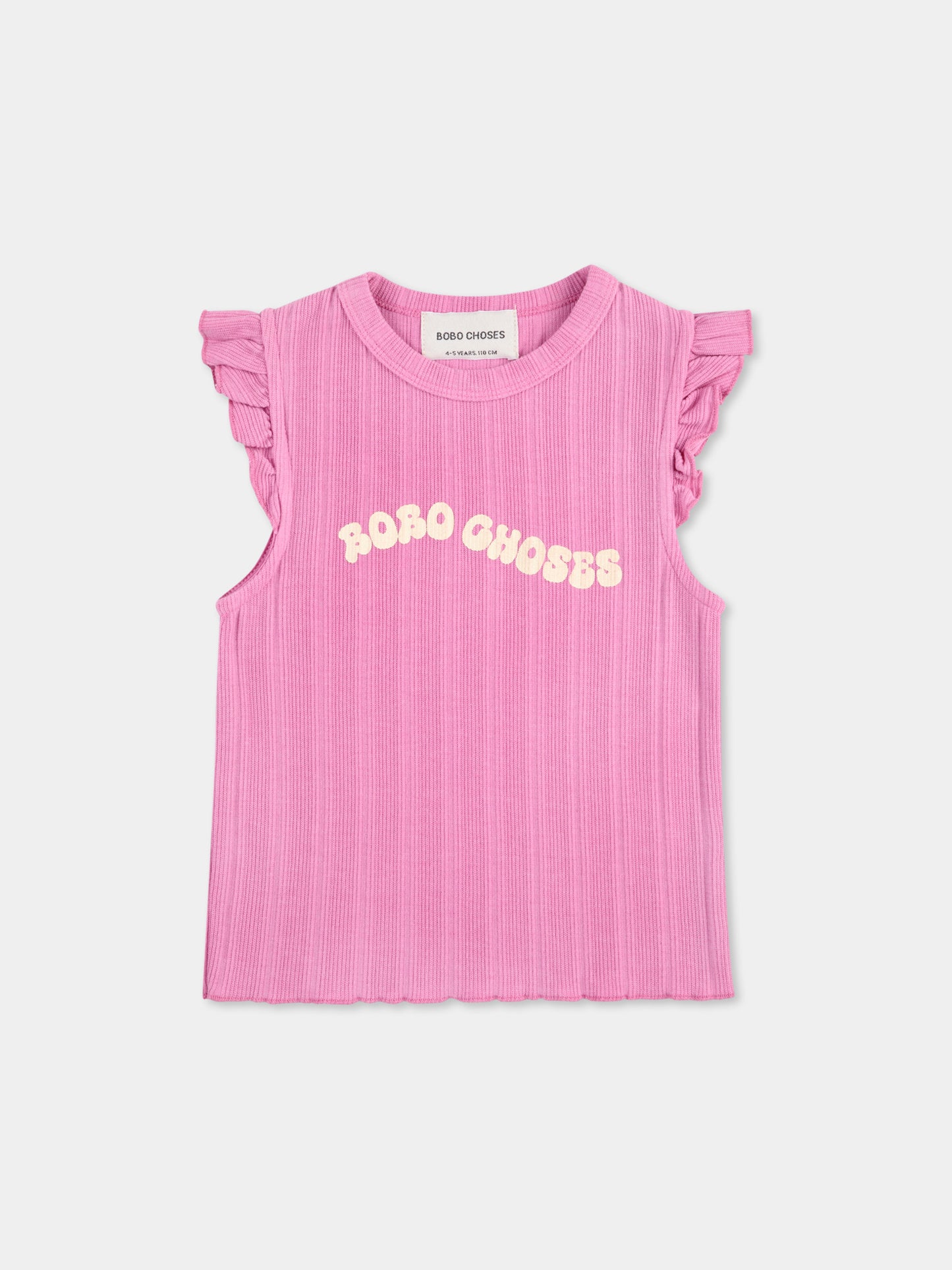 Pink tank top for girl with logo