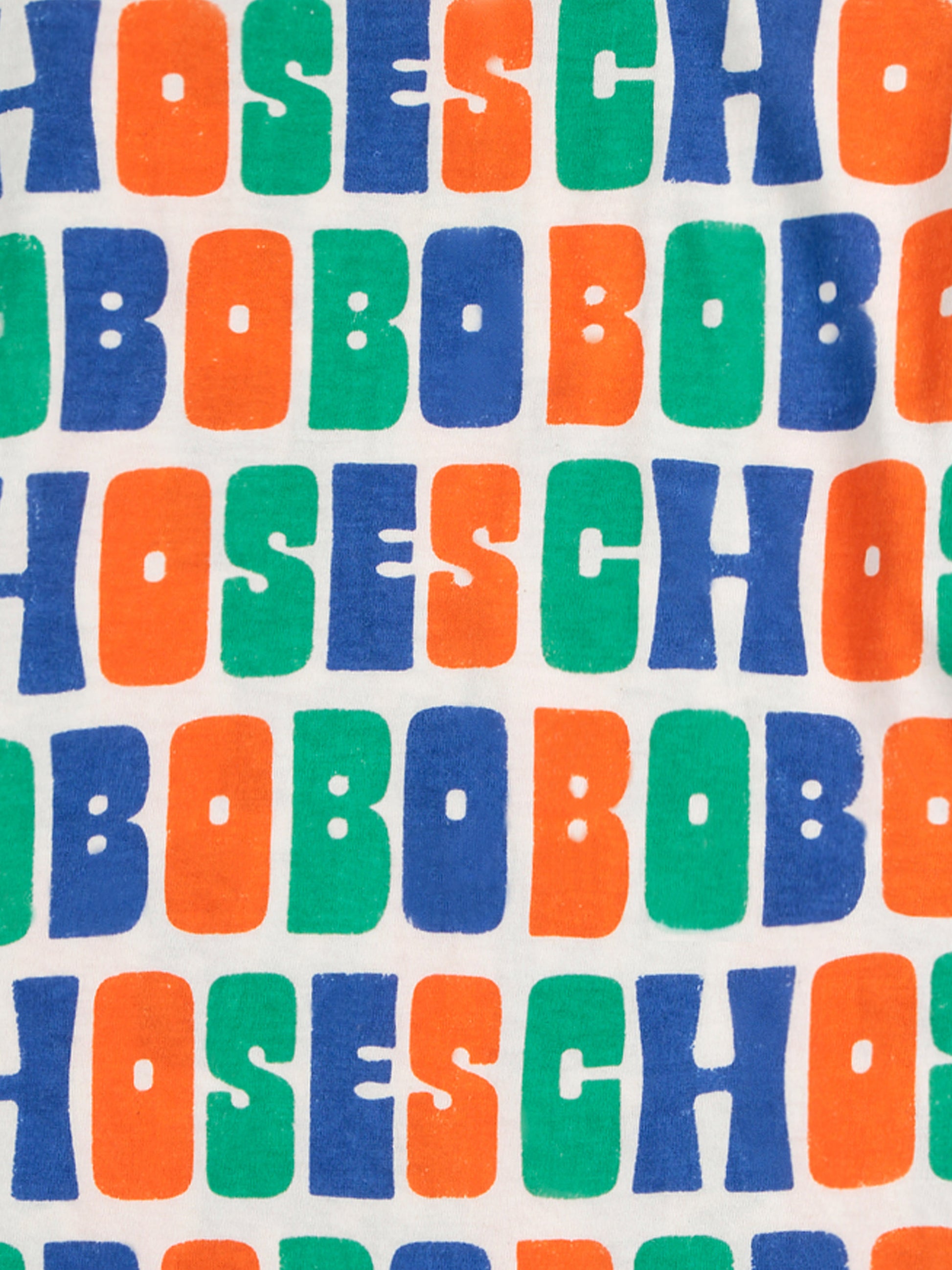 T-shirt multicolor per bambini con logo all over,Bobo Choses,B125AC123