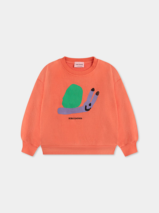 Felpa rossa per bambini con lumaca,Bobo Choses,B125AC031