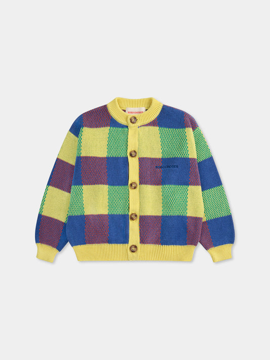 Cardigan multicolor per bambini con logo,Bobo Choses,B125AC101