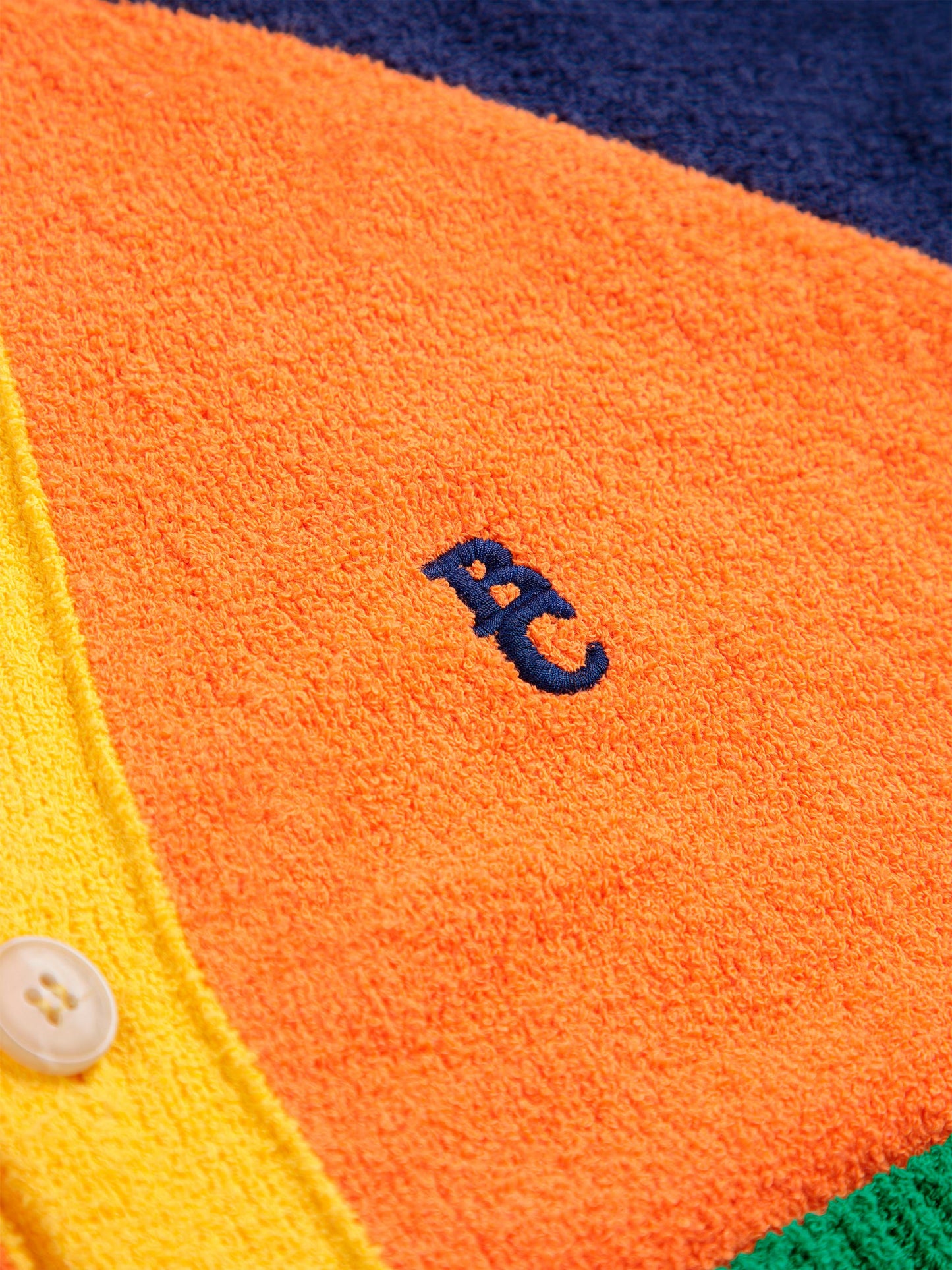 Cardigan arancione per bambini con logo,Bobo Choses,B125AC103