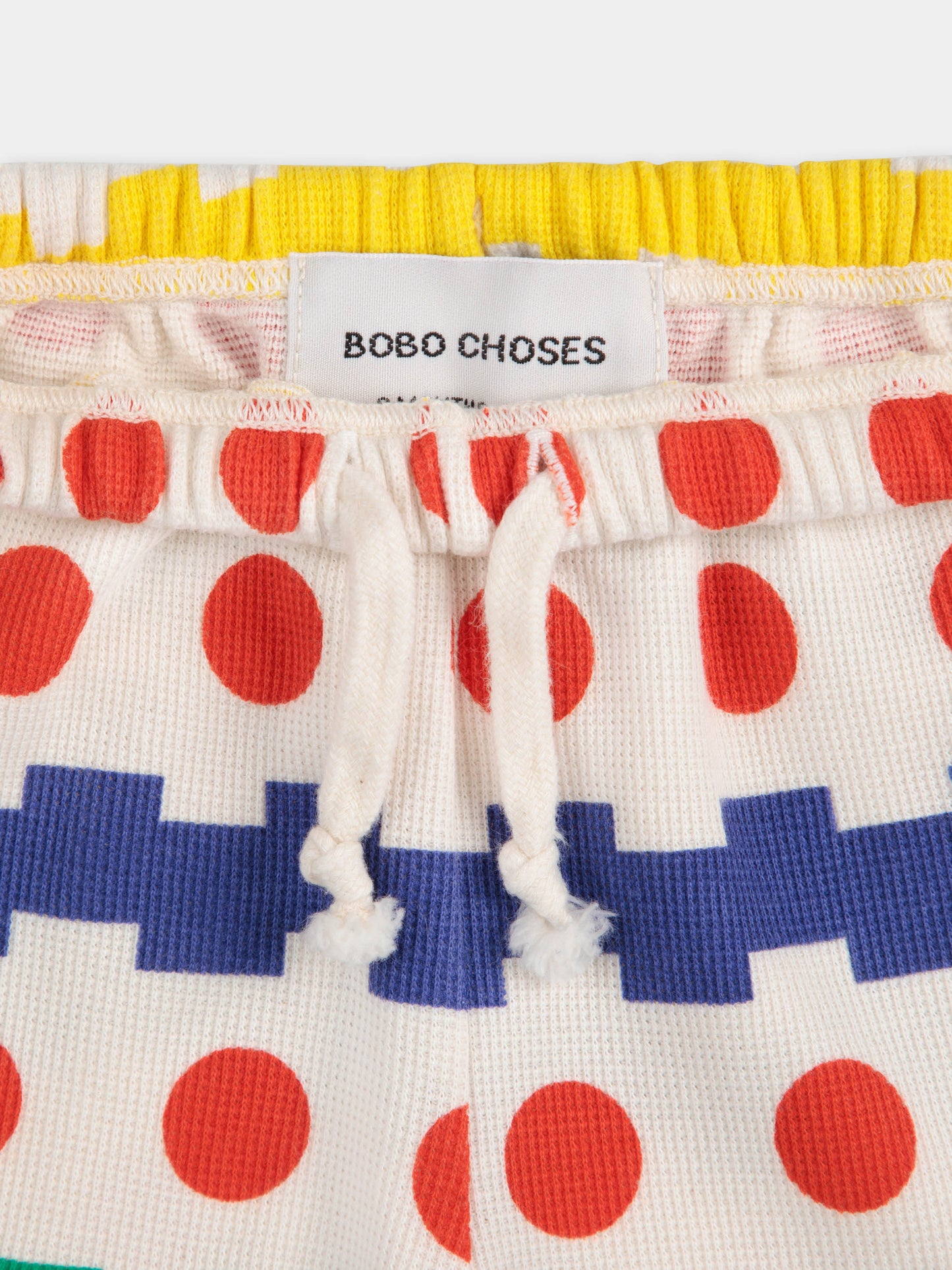 White trousers for baby kds with geometric print