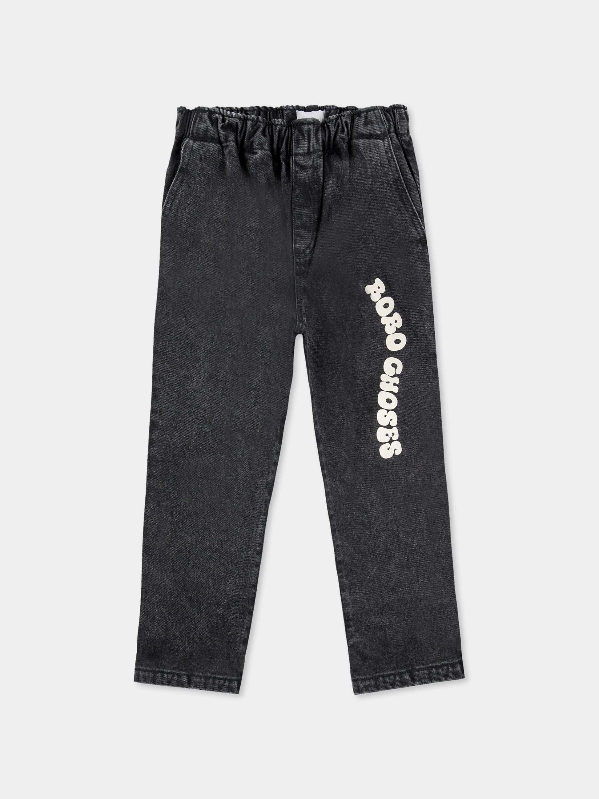 Jeans neri per bambini con logo,Bobo Choses,B125AC084