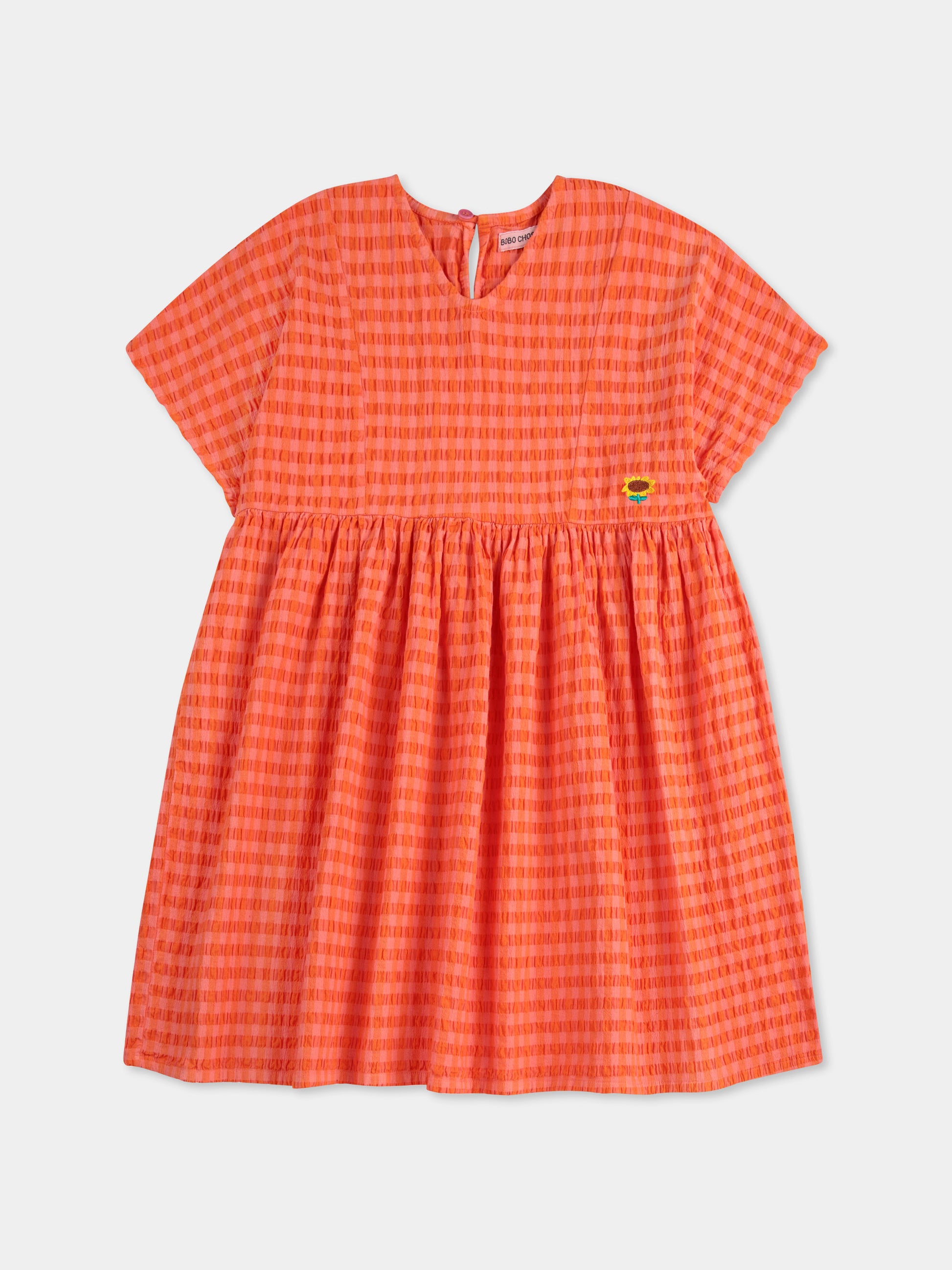 Vestito rosso per bambina con girasole,Bobo Choses,B125AC091