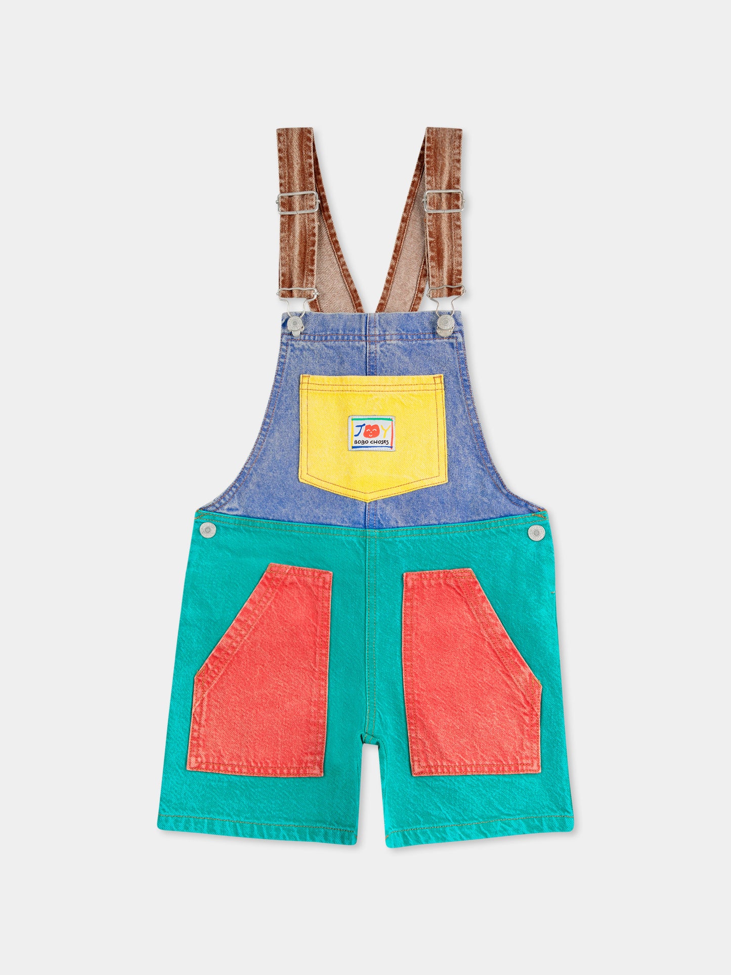 Salopette multicolor per bambini con patch,Bobo Choses,B125AC097