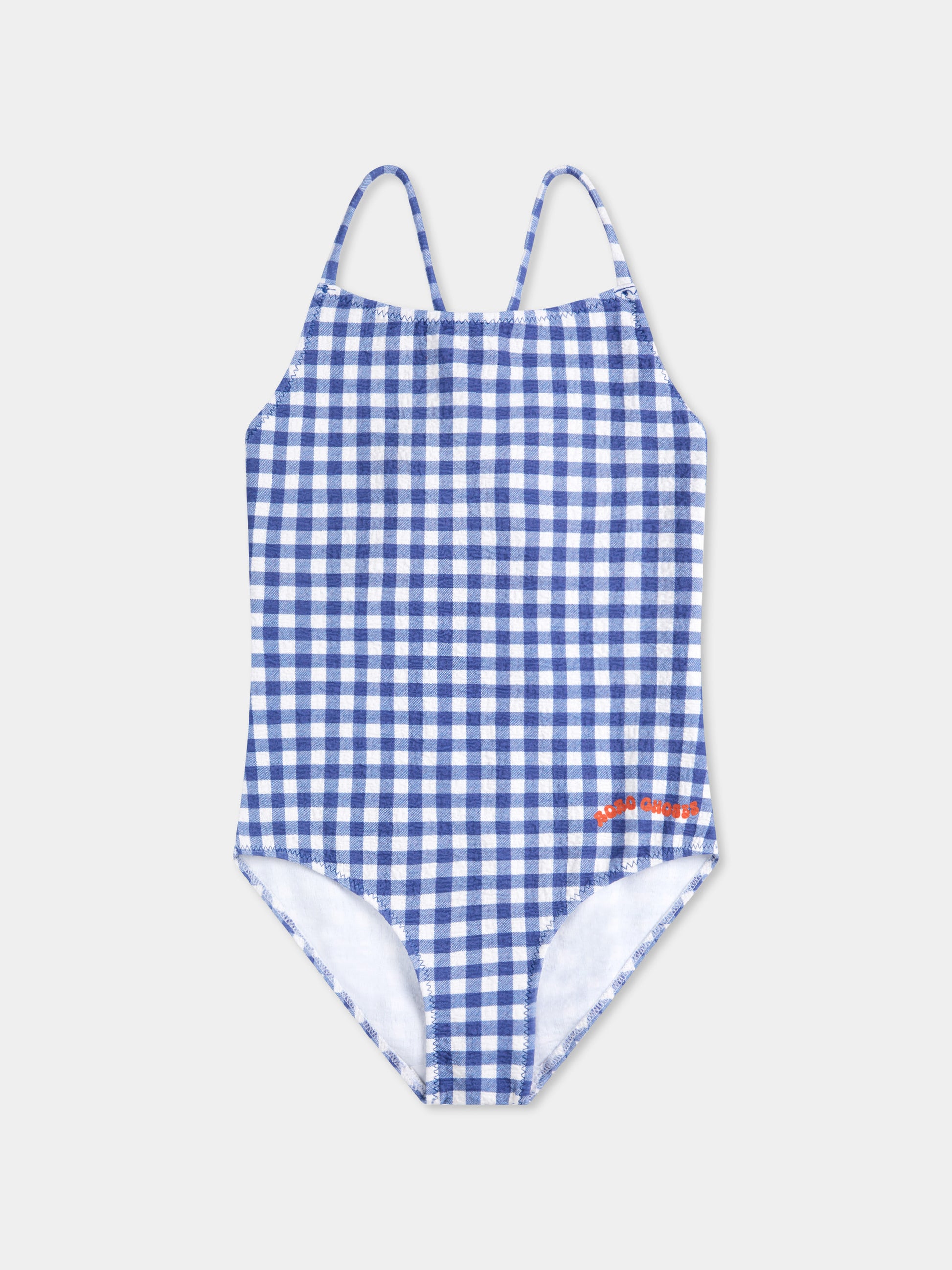 Costume intero blu per bambina con logo,Bobo Choses,B125AC113