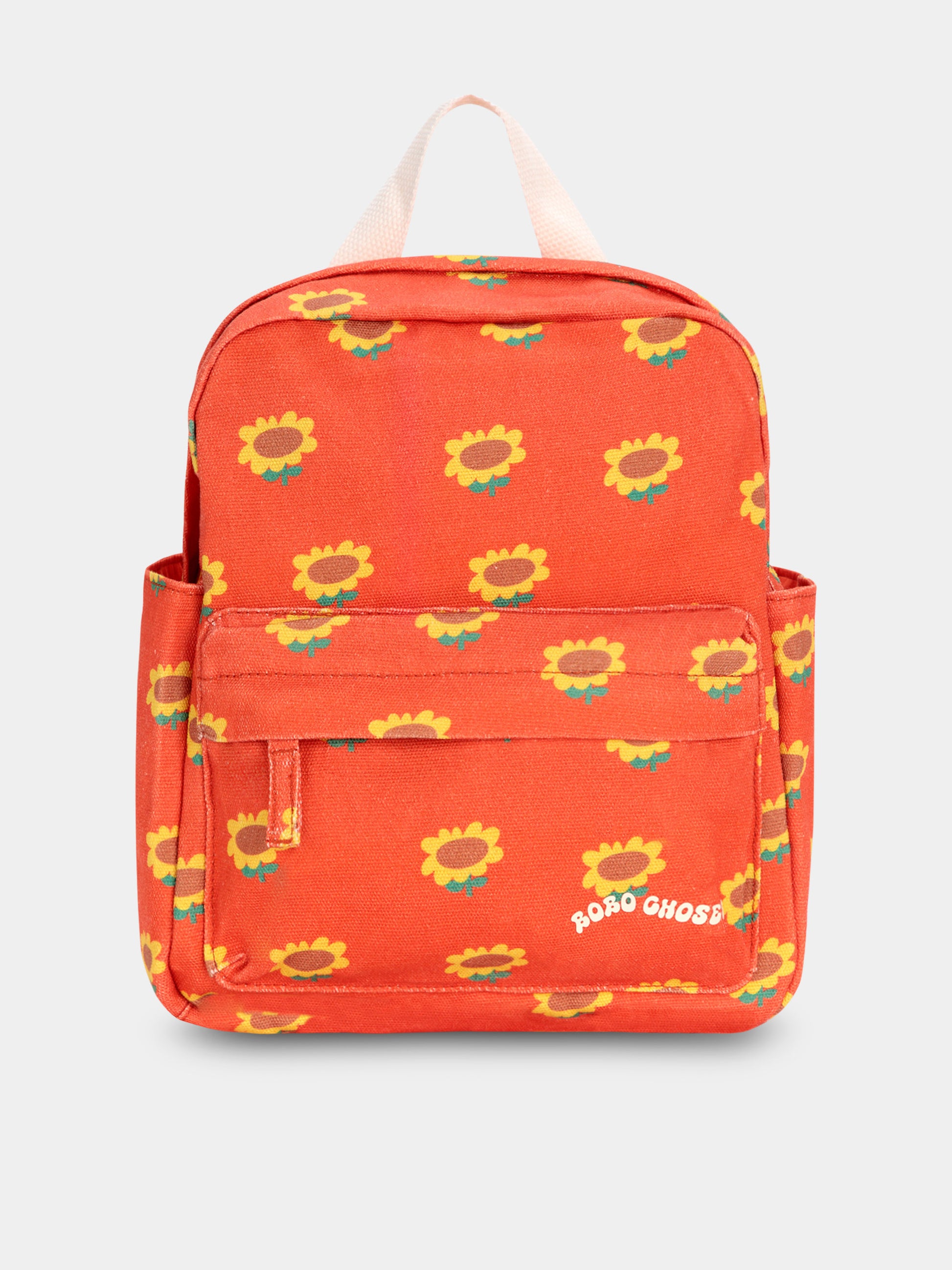 Zaino rosso per bambina con girasoli,Bobo Choses,B125AH015