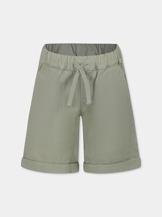 Shorts beige per bambino con logo,Dondup Kids,DMBE015 0 CE017 1052