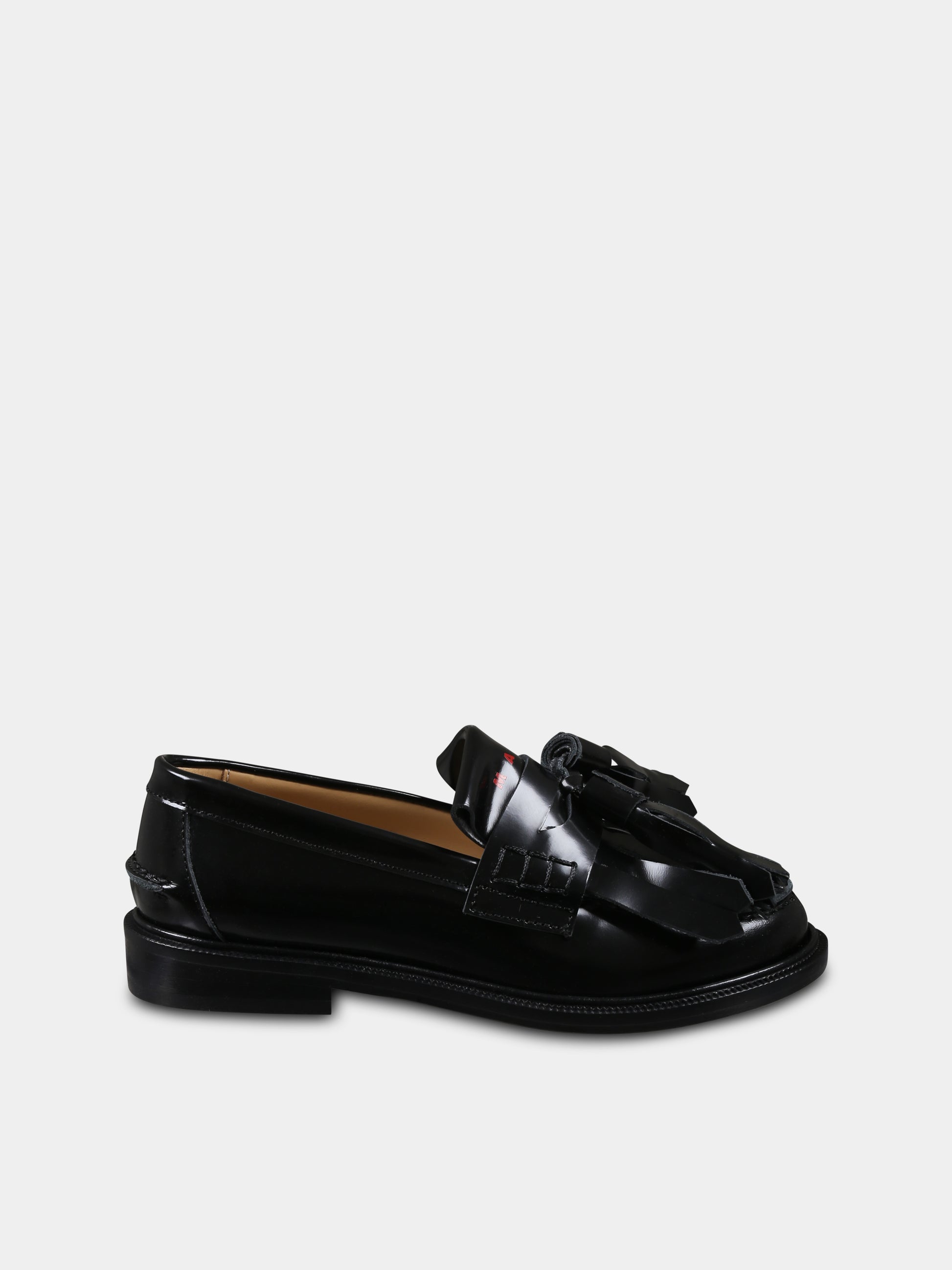 Mocassini neri per bambini con logo,Marni Kids,79597 2