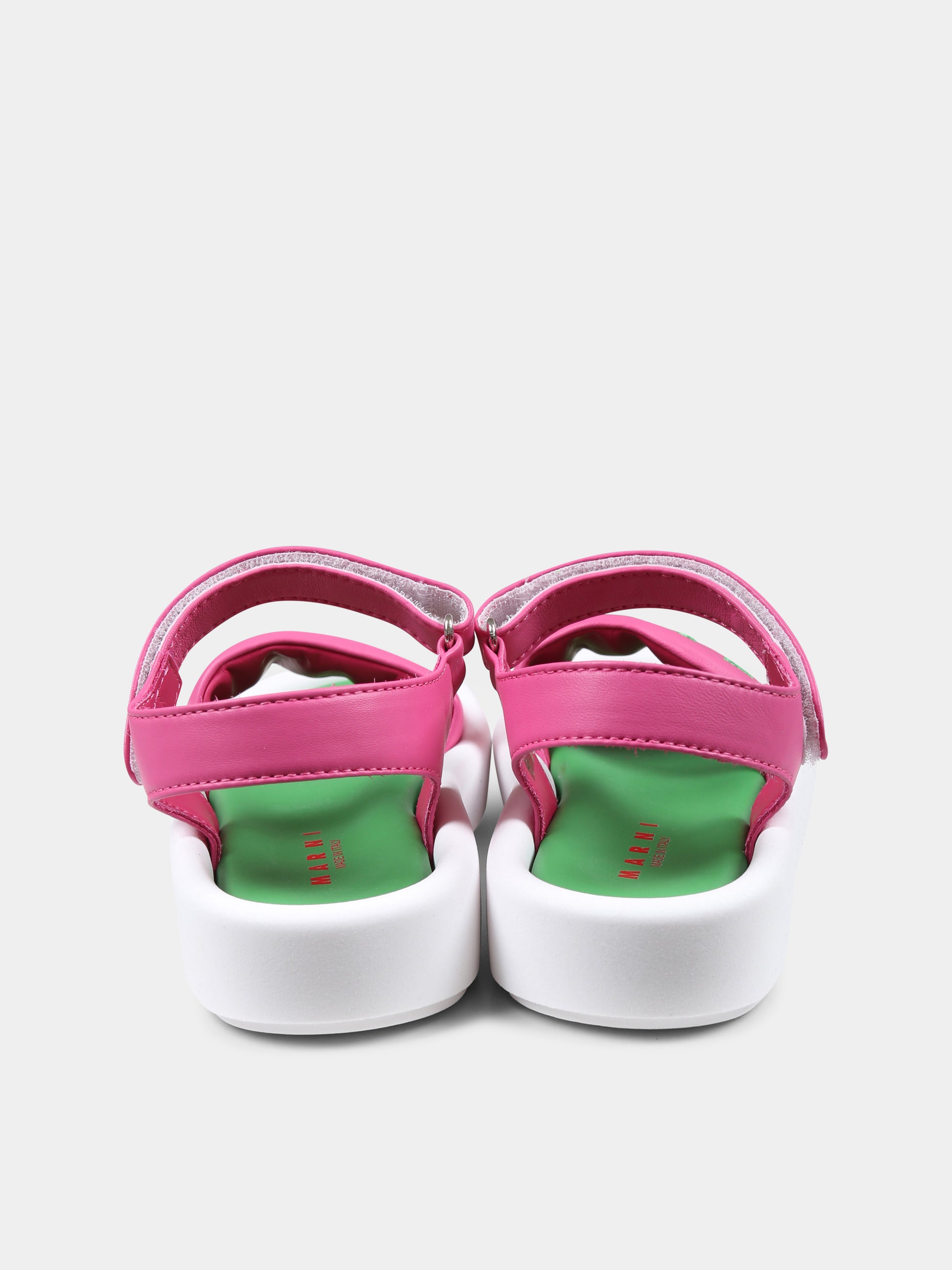 Sandali fucsia per bambina con logo,Marni Kids,79554 3