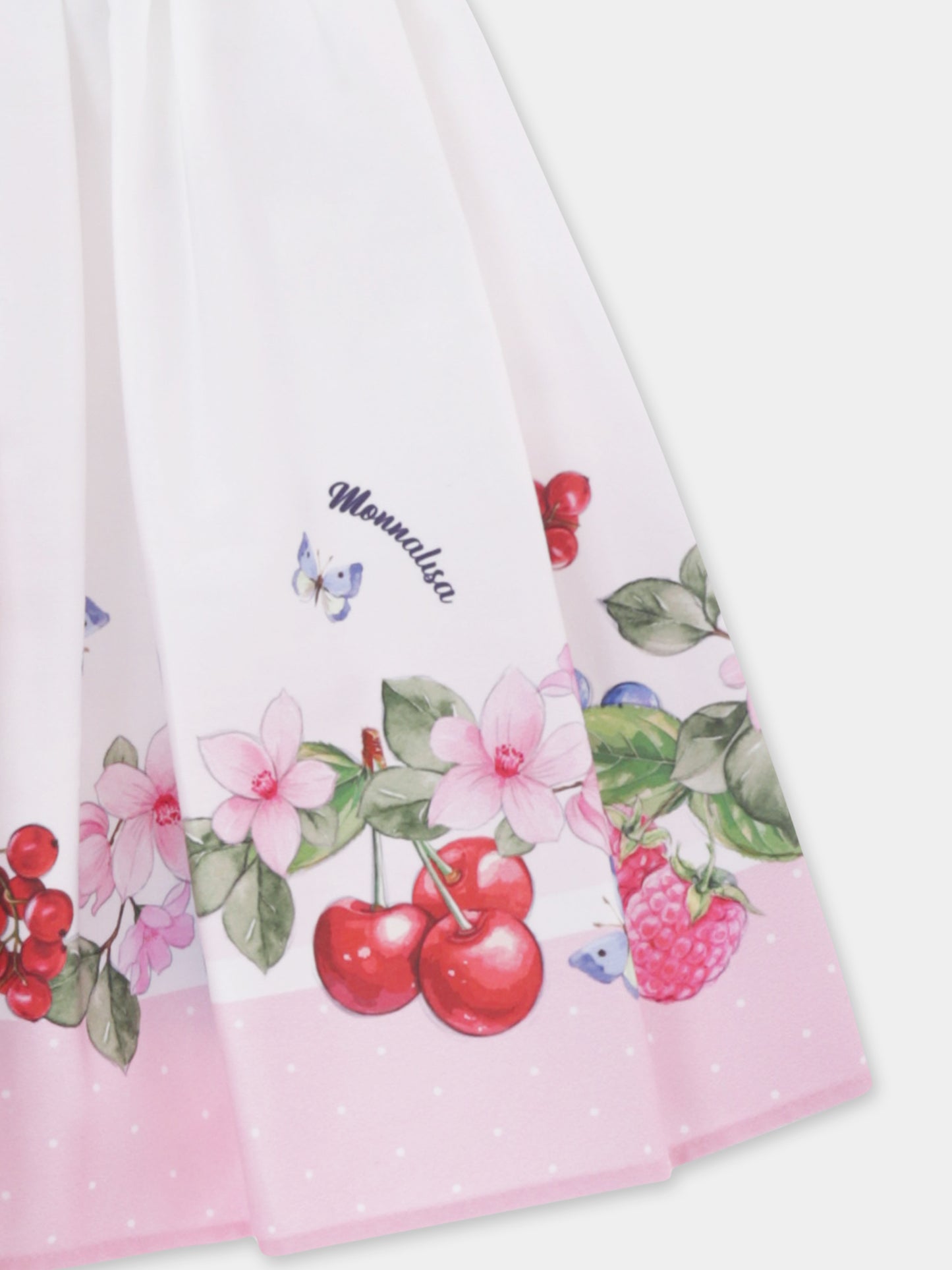 White skirt for girl with flowers