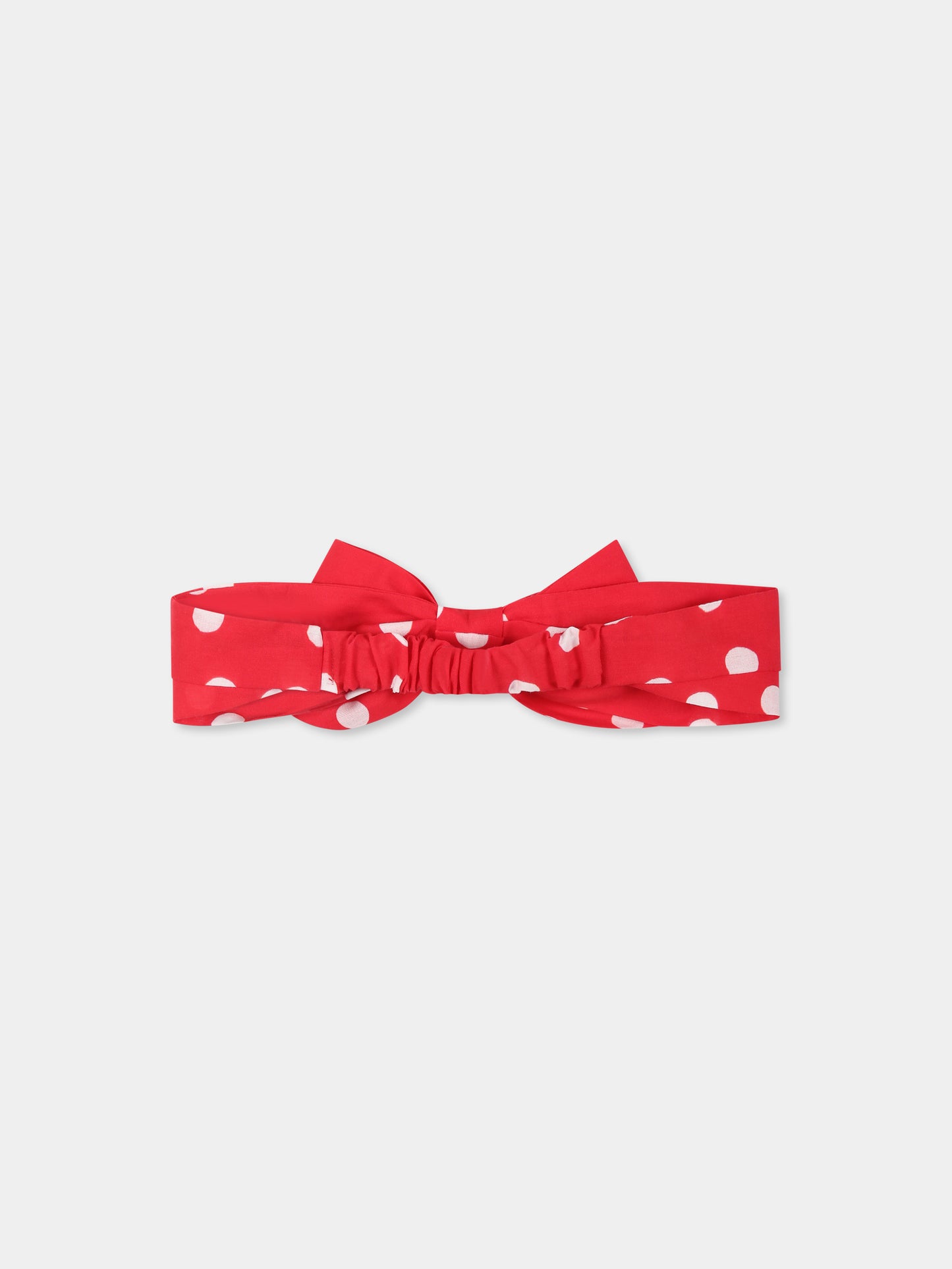 Fascia rossa per neonata con pois,Monnalisa,39E006 5600 4499